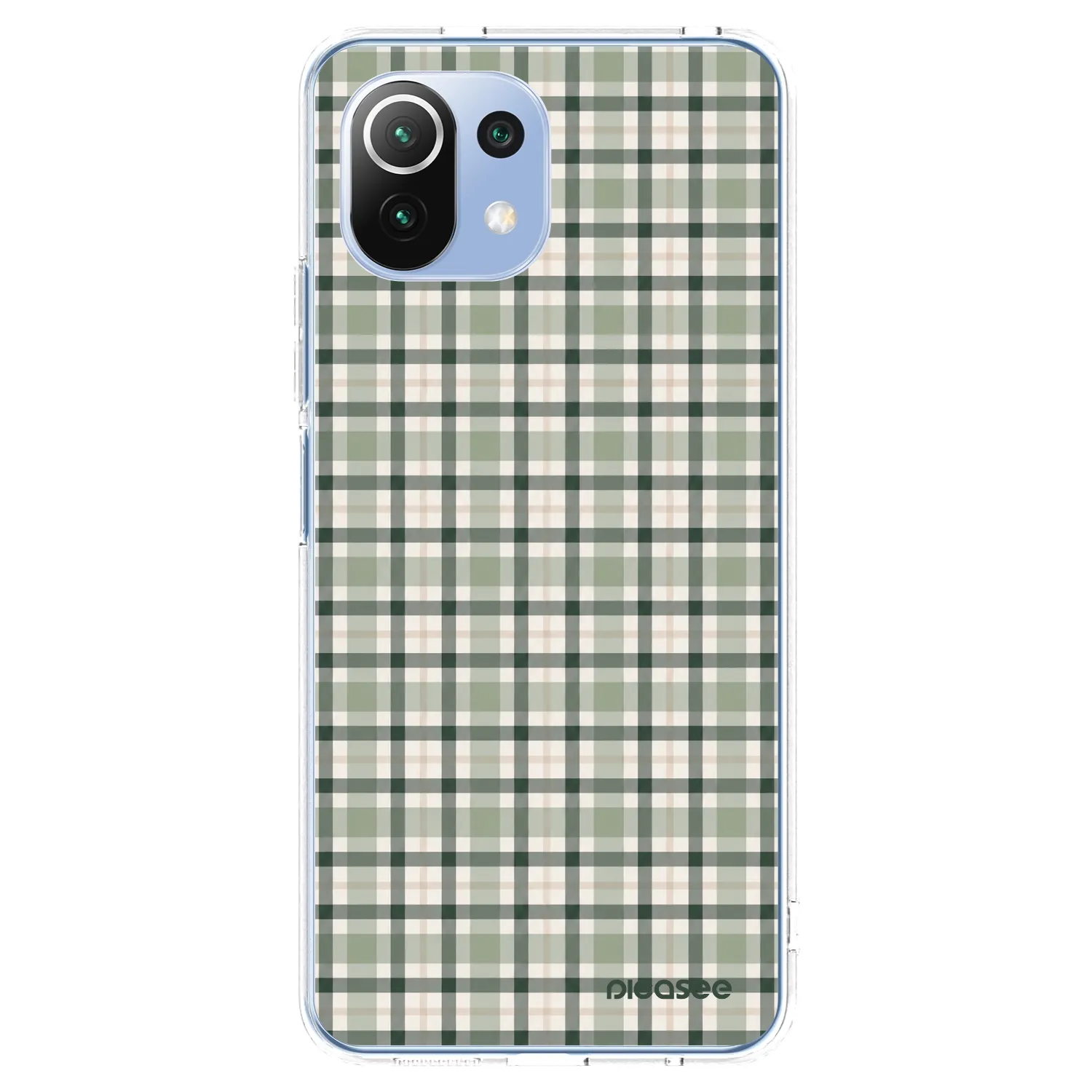Picasee silikonska prozirna maskica za Xiaomi Mi 11 Lite - Sage Tartan