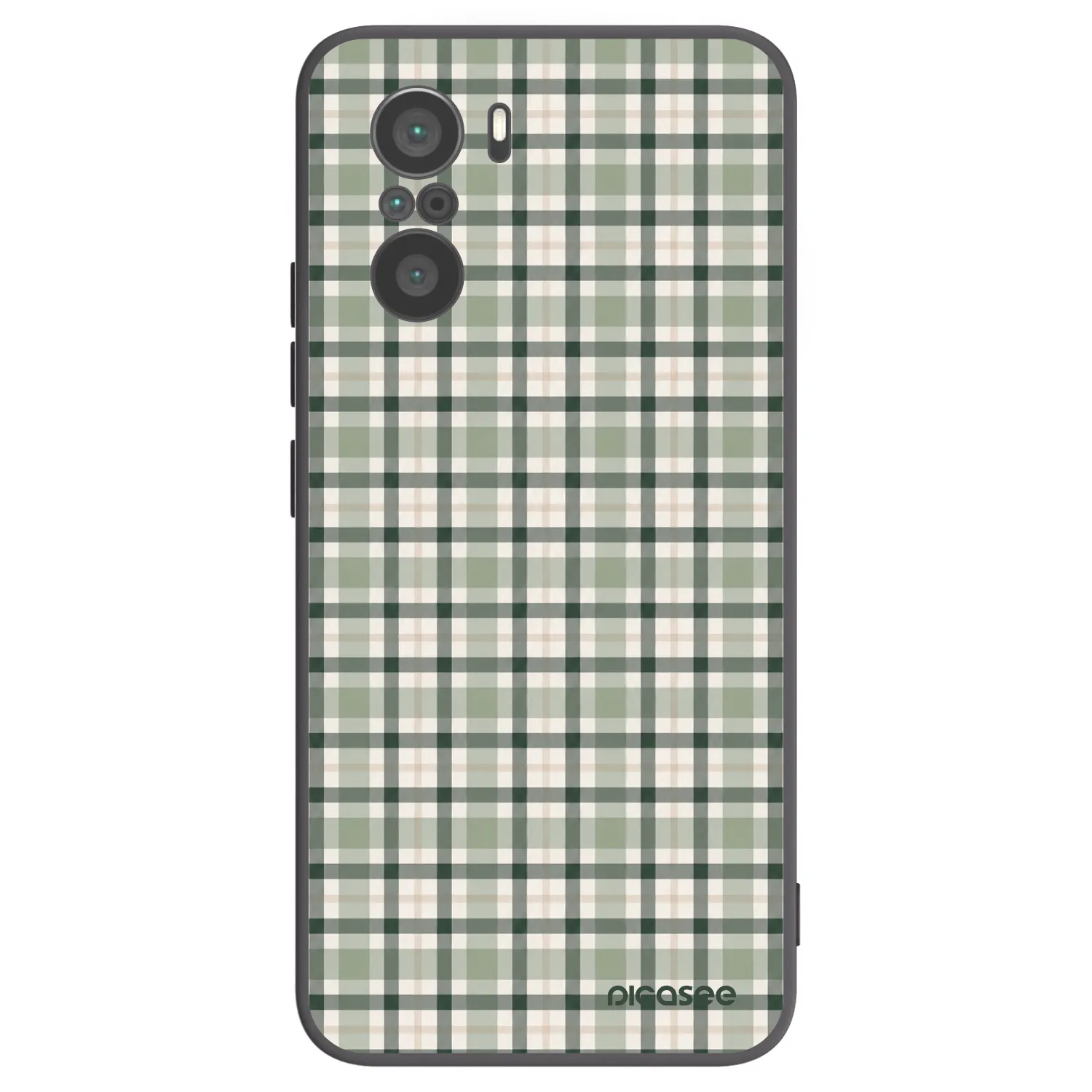 Picasee crna silikonska maskica za Xiaomi Poco F3 - Sage Tartan
