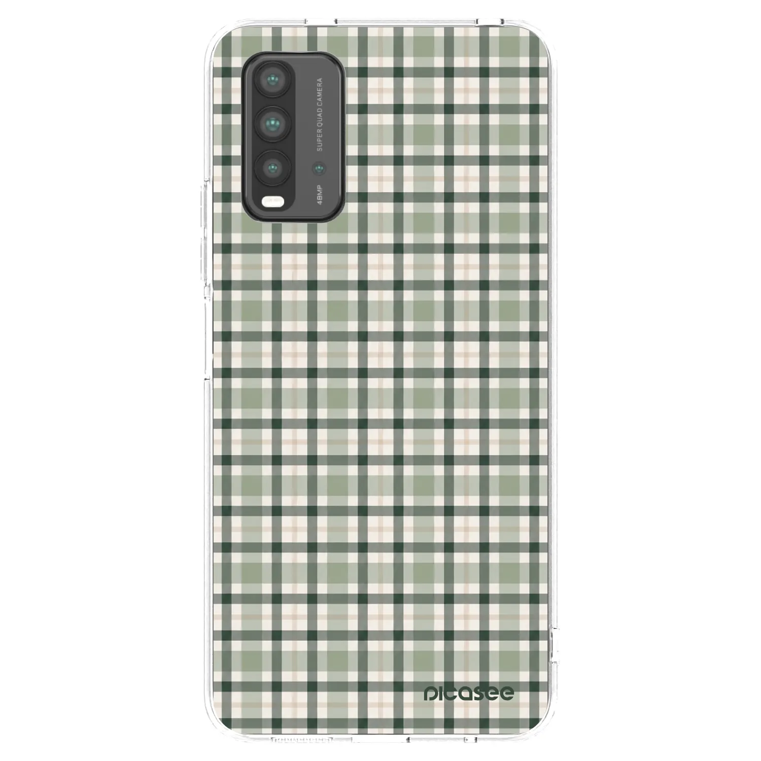 Picasee silikonska prozirna maskica za Xiaomi Redmi 9T - Sage Tartan