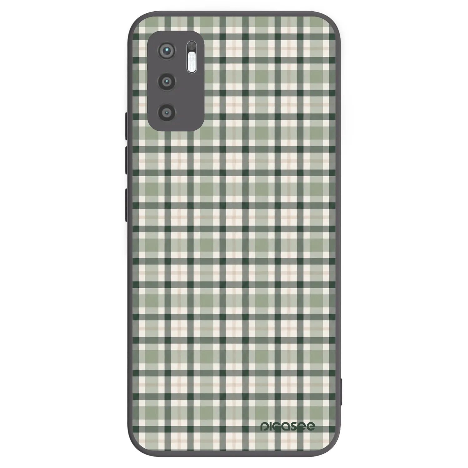 Picasee crna silikonska maskica za Xiaomi Redmi Note 10 5G - Sage Tartan