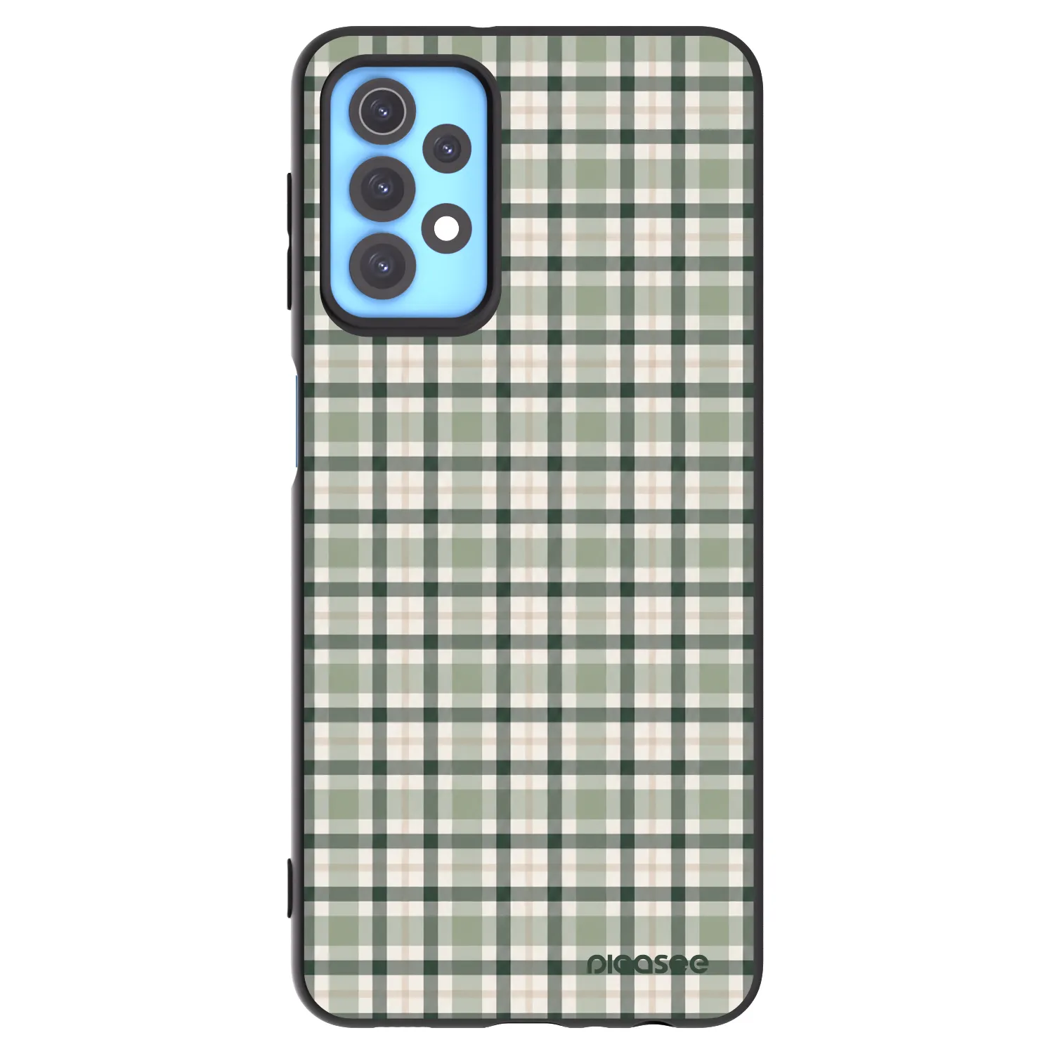 Picasee crna silikonska maskica za Samsung Galaxy A32 4G SM-A325F - Sage Tartan