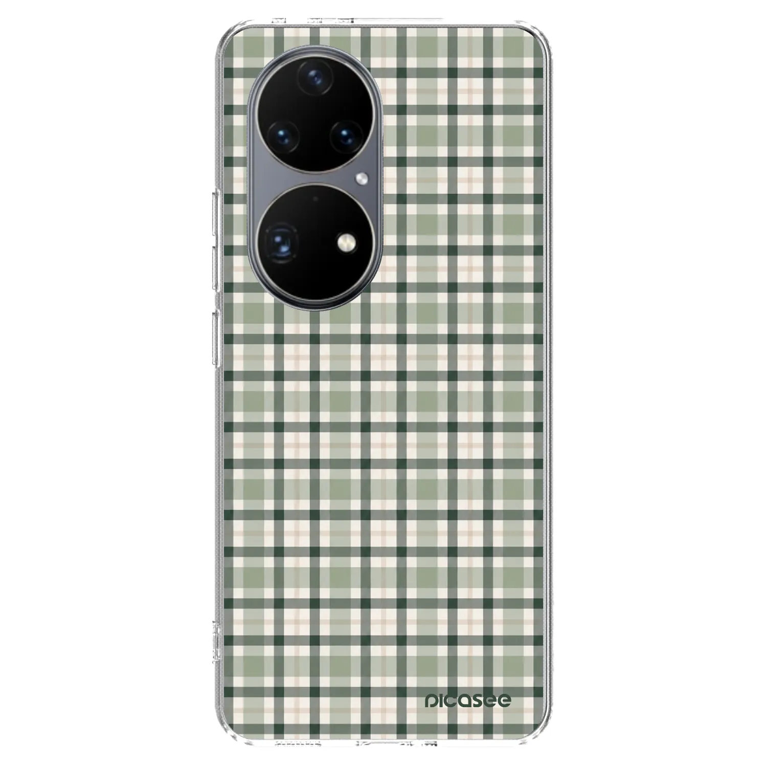 Picasee silikonska prozirna maskica za Huawei P50 - Sage Tartan