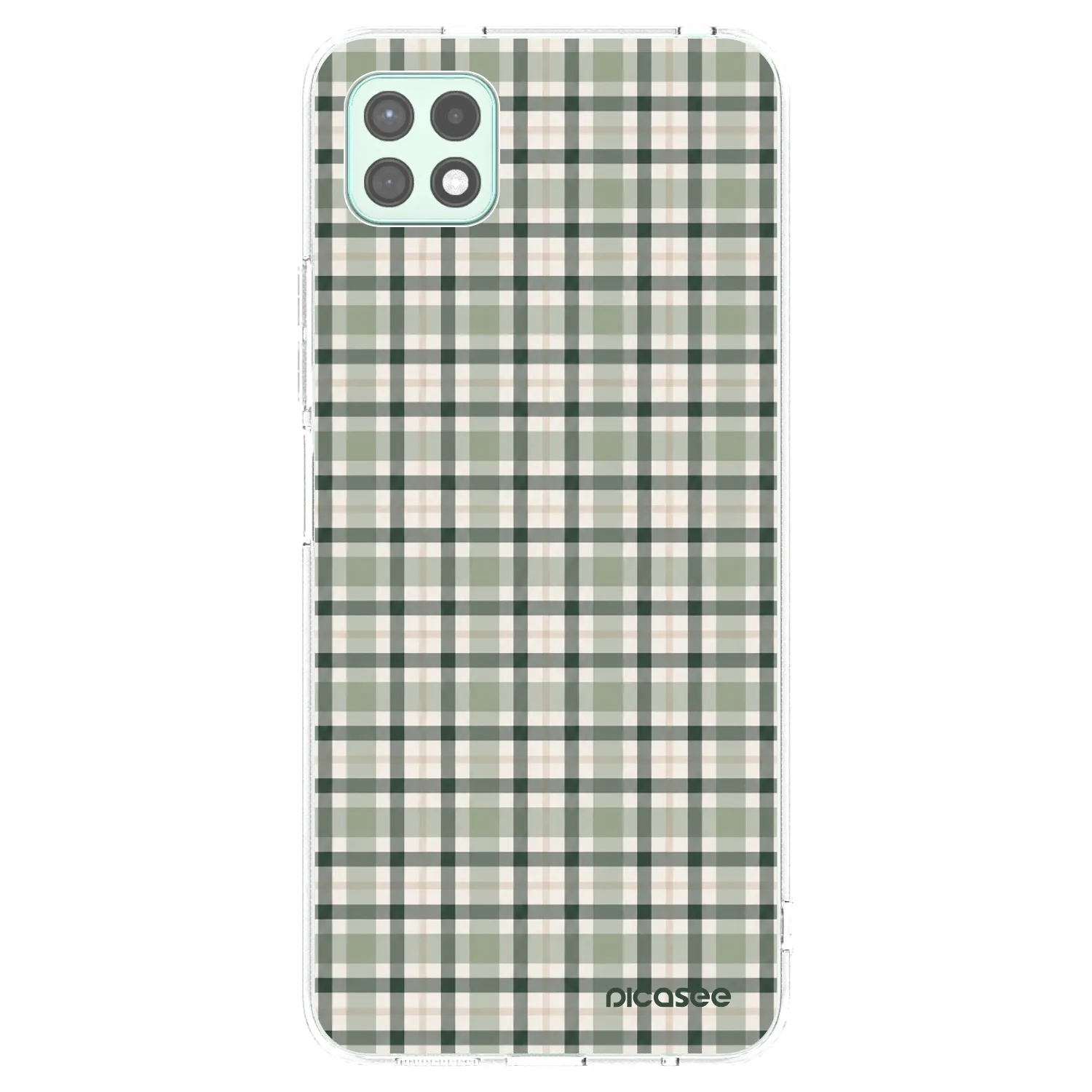 Picasee silikonska prozirna maskica za Samsung Galaxy A22 A226B 5G - Sage Tartan