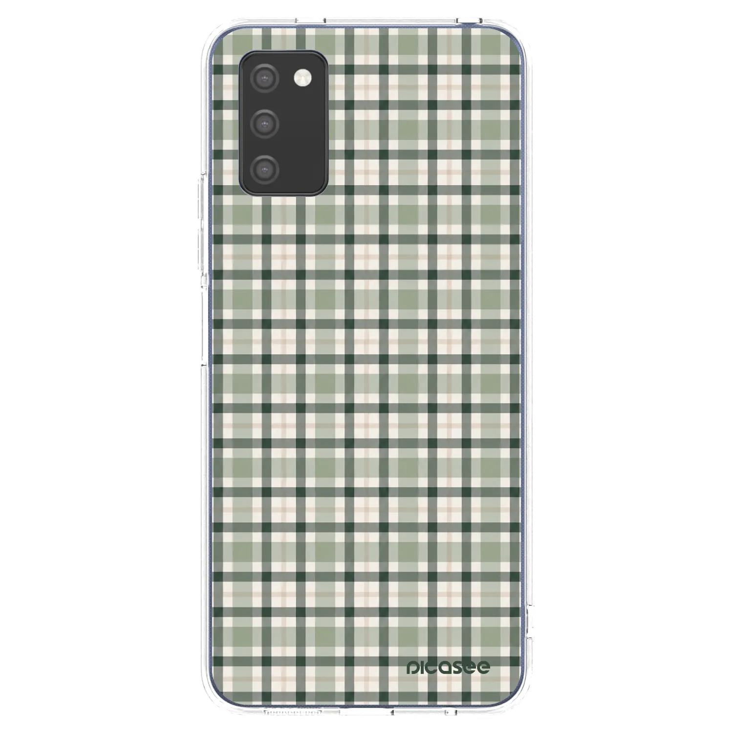 Picasee silikonska prozirna maskica za Samsung Galaxy A02s A025G - Sage Tartan