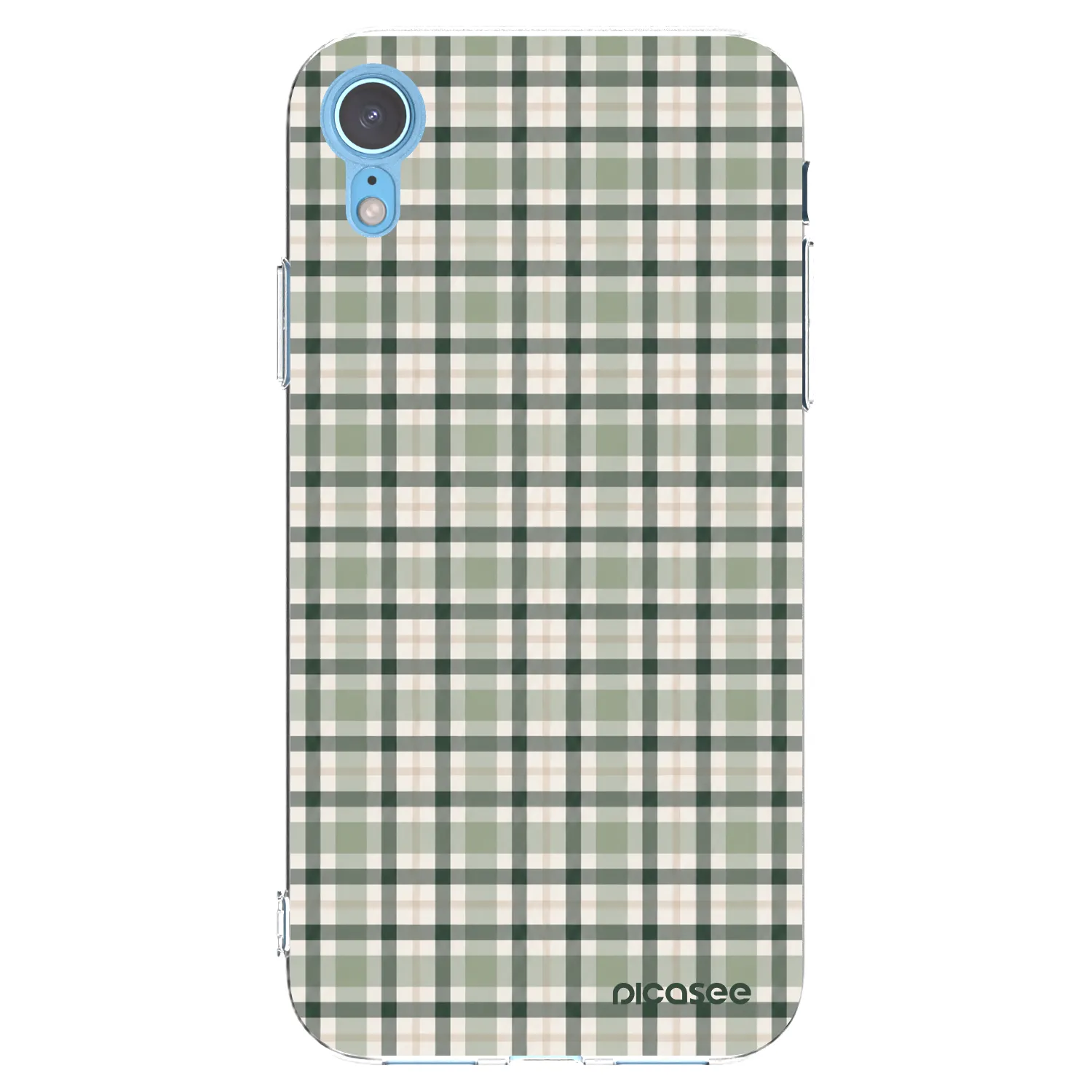Picasee silikonska prozirna maskica za Apple iPhone XR - Sage Tartan