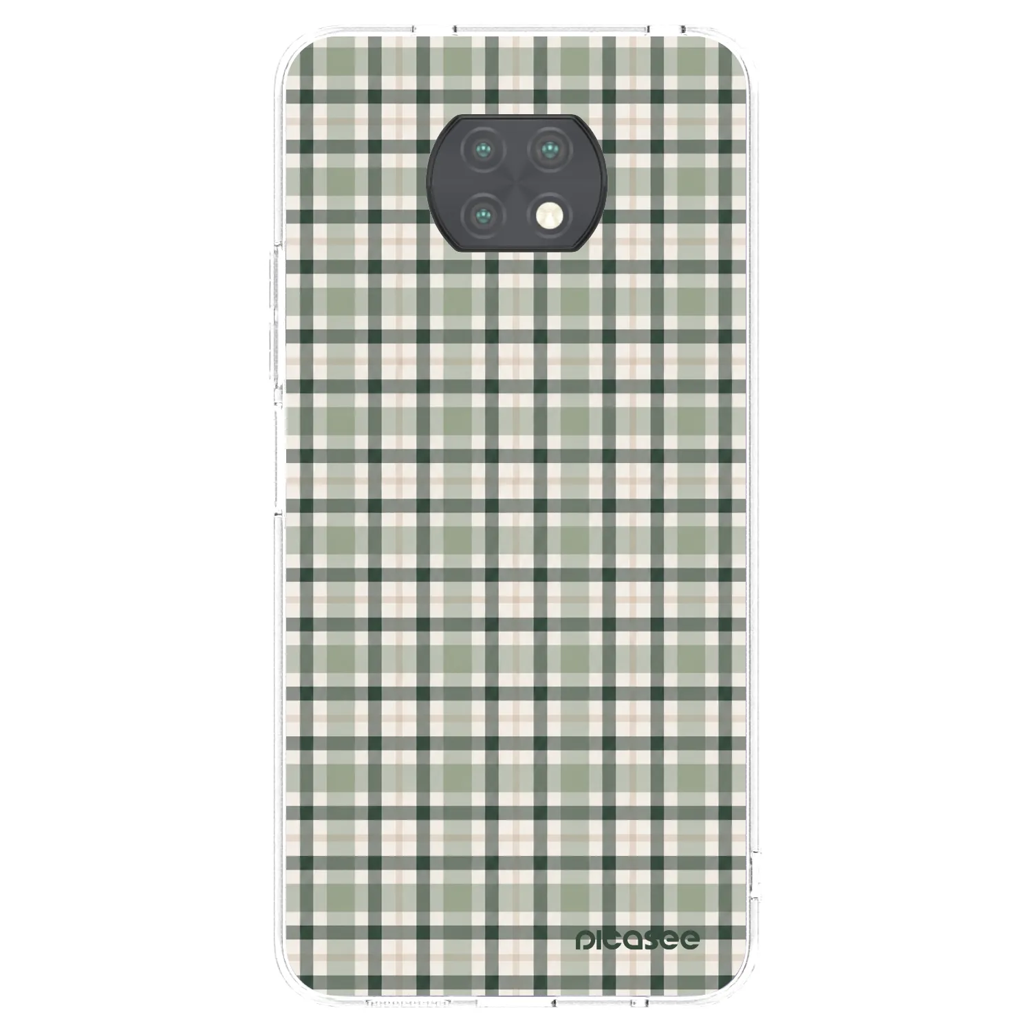 Picasee silikonska prozirna maskica za Xiaomi Redmi Note 9T - Sage Tartan