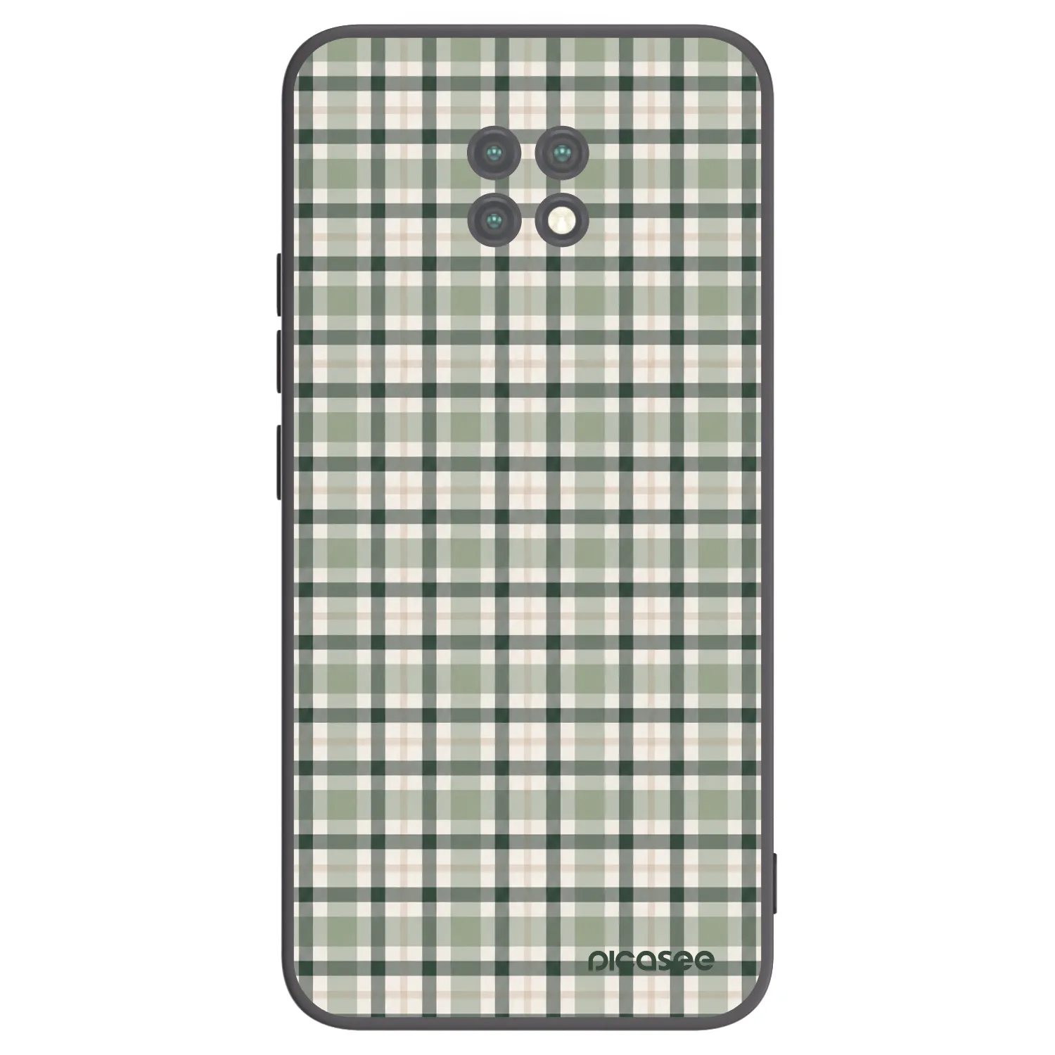 Picasee crna silikonska maskica za Xiaomi Redmi Note 9T - Sage Tartan