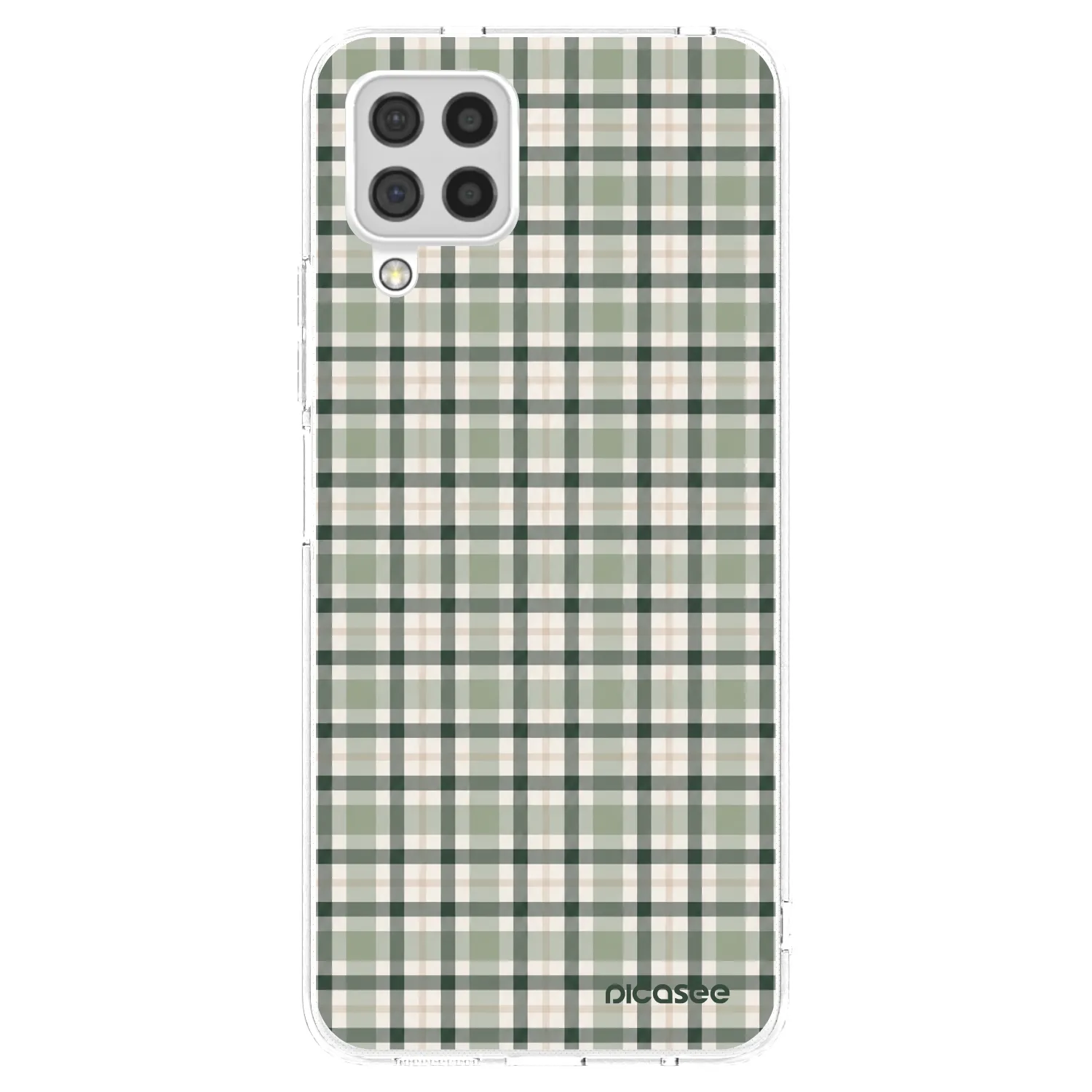 Picasee silikonska prozirna maskica za Samsung Galaxy A22 A225F 4G - Sage Tartan