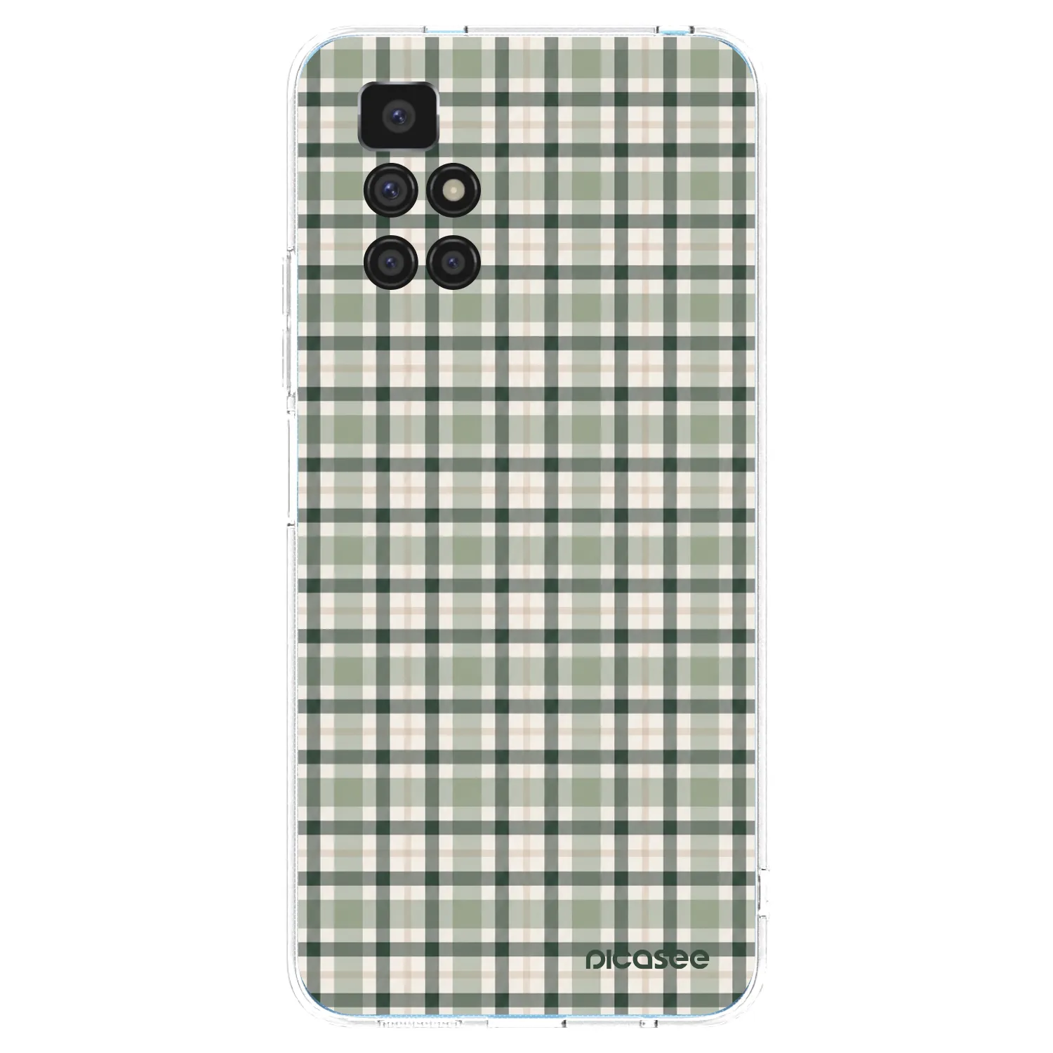 Picasee silikonska prozirna maskica za Xiaomi Redmi 10 - Sage Tartan