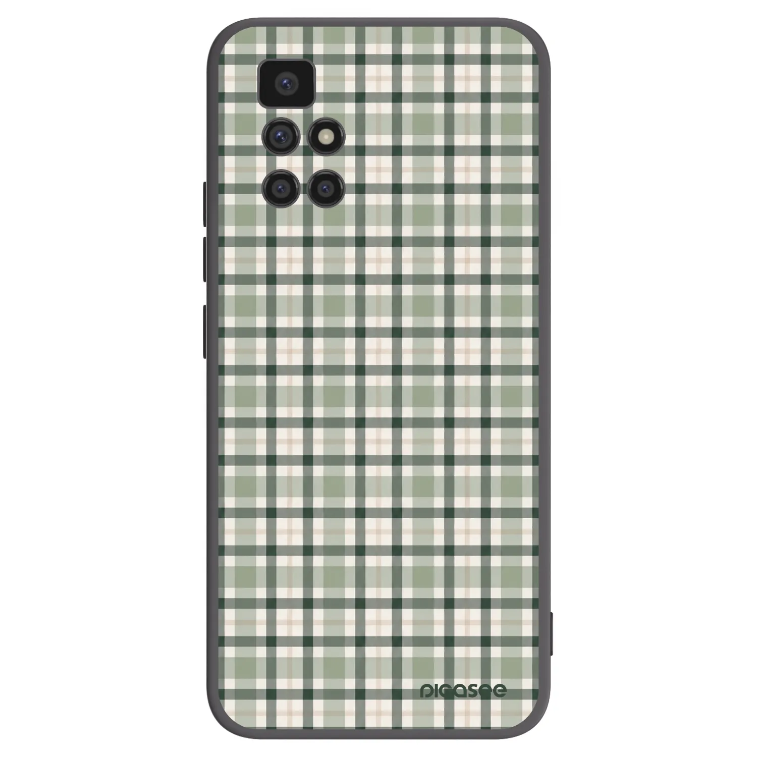 Picasee crna silikonska maskica za Xiaomi Redmi 10 - Sage Tartan