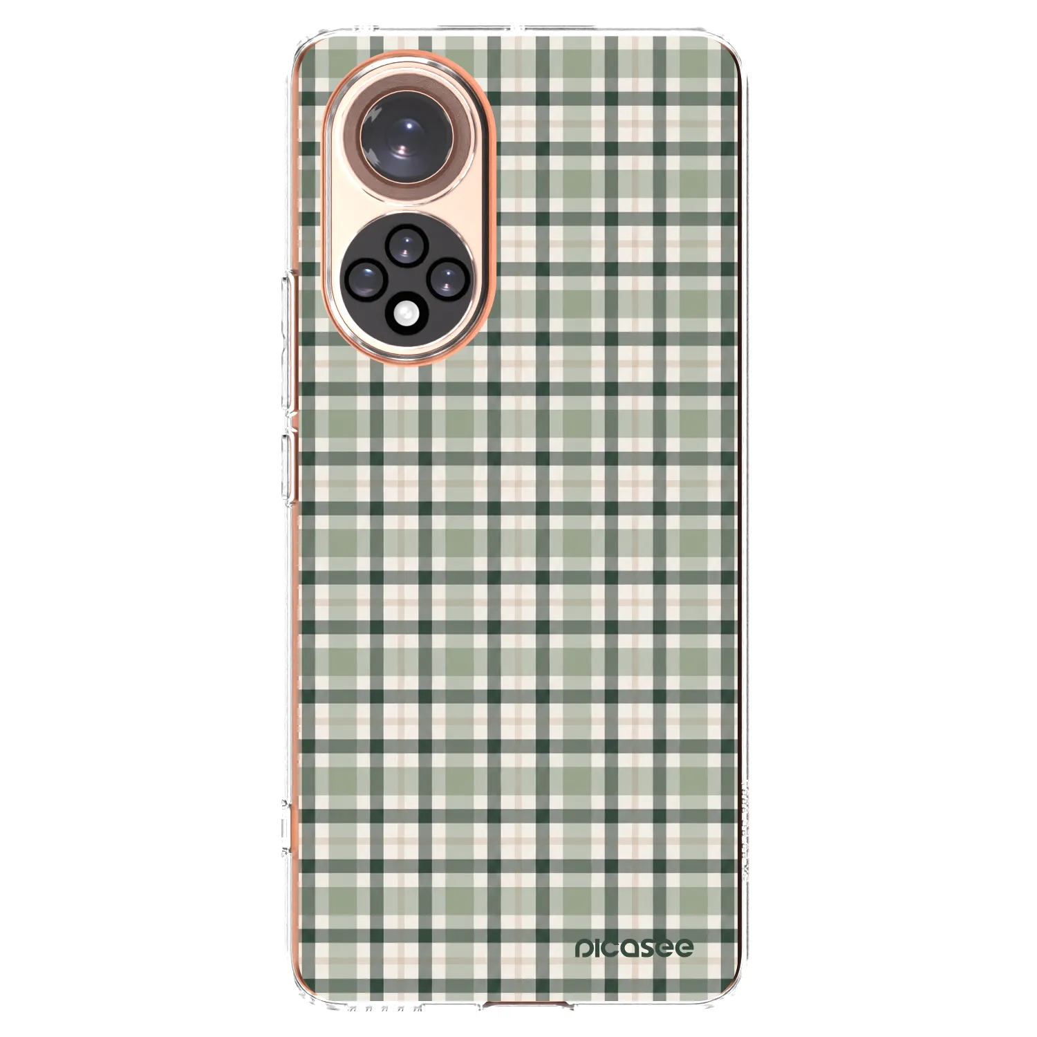 Picasee silikonska prozirna maskica za Honor 50 5G - Sage Tartan