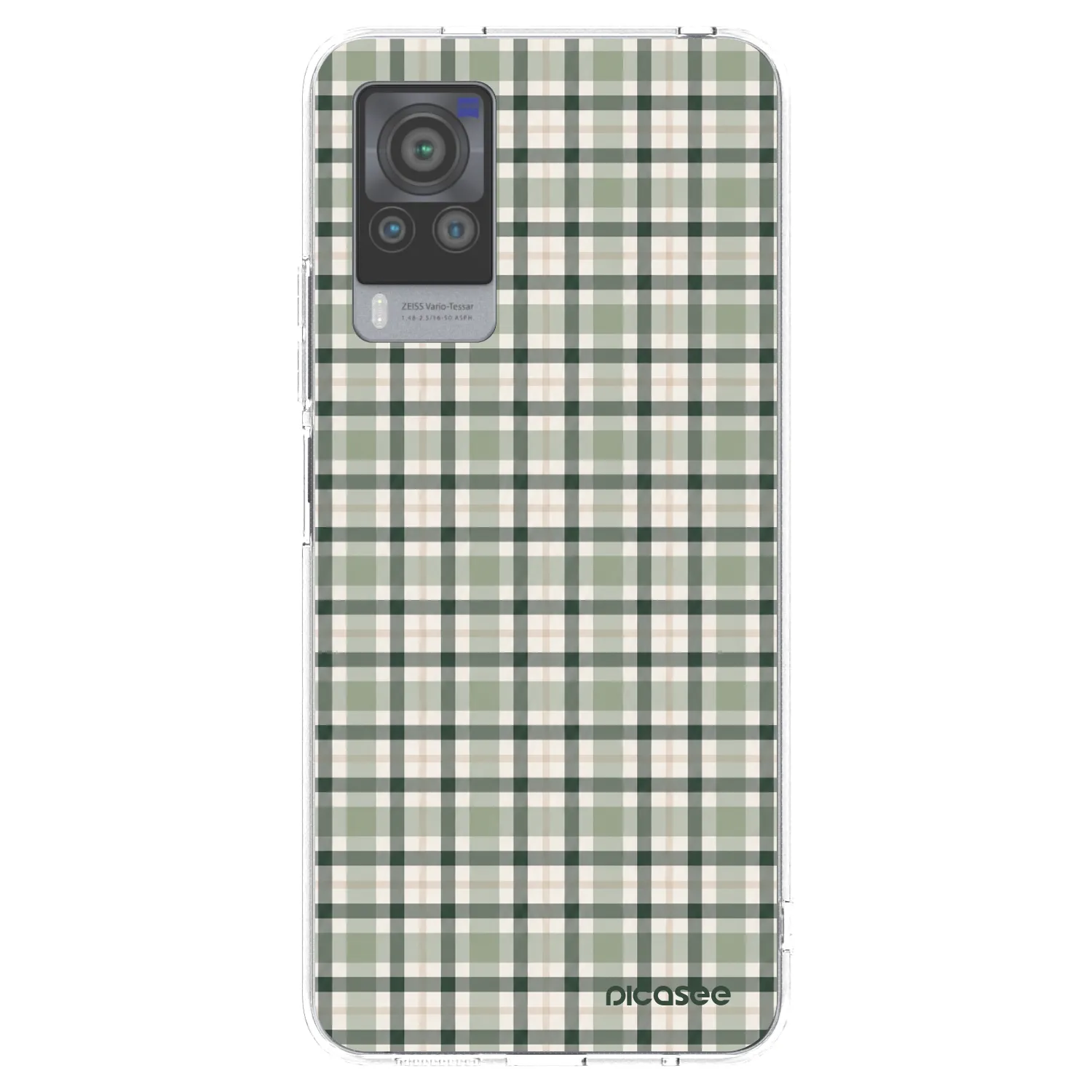 Picasee silikonska prozirna maskica za Vivo X60 Pro 5G - Sage Tartan