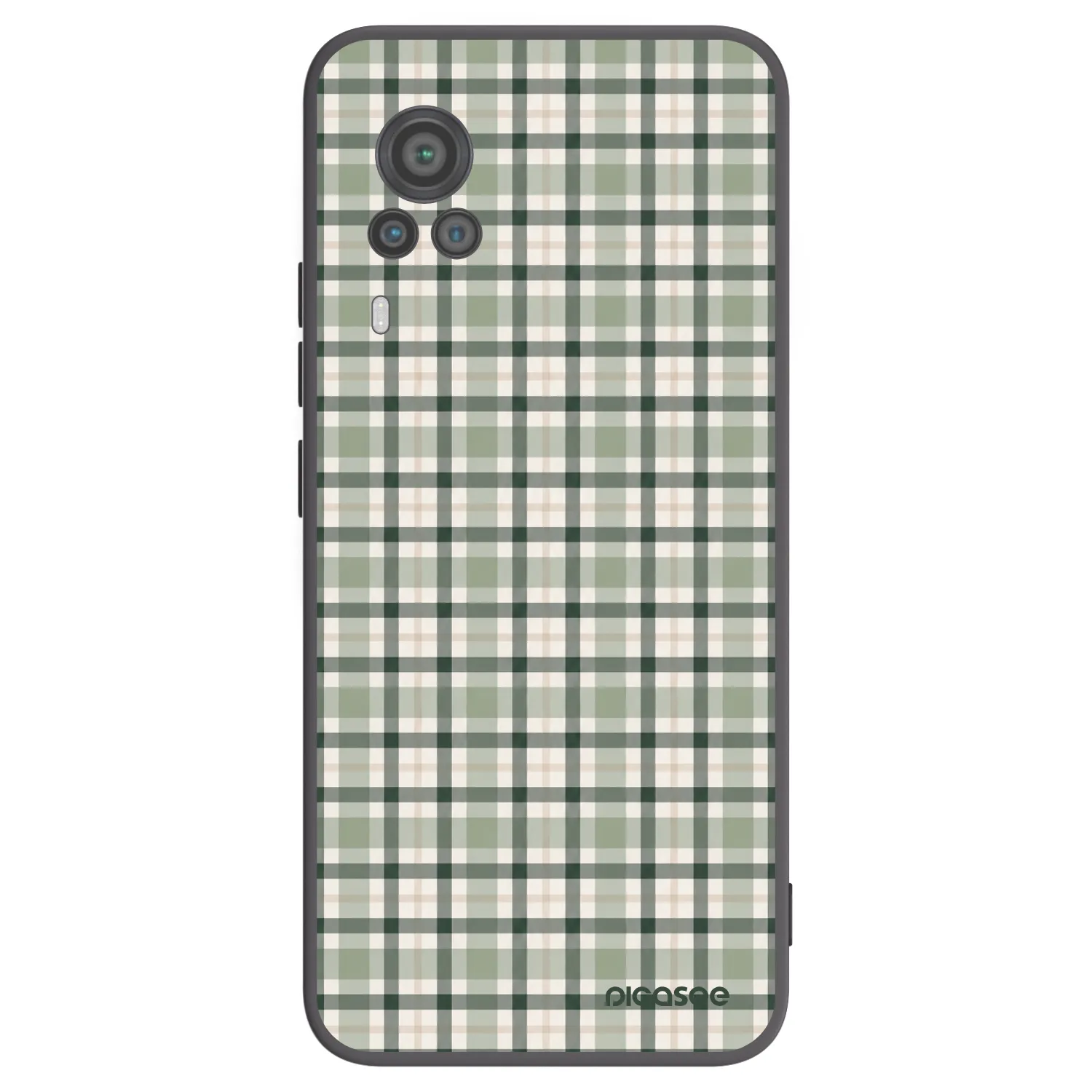 Picasee crna silikonska maskica za Vivo X60 Pro 5G - Sage Tartan