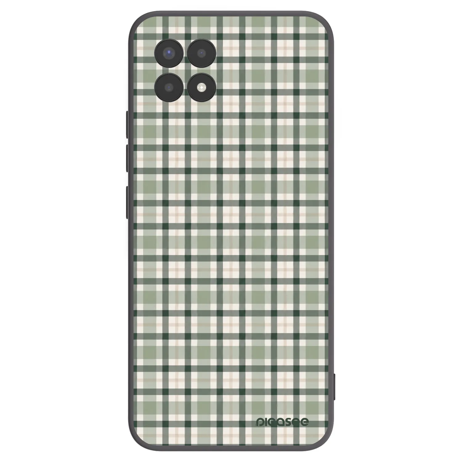 Picasee crna silikonska maskica za Realme 8i - Sage Tartan