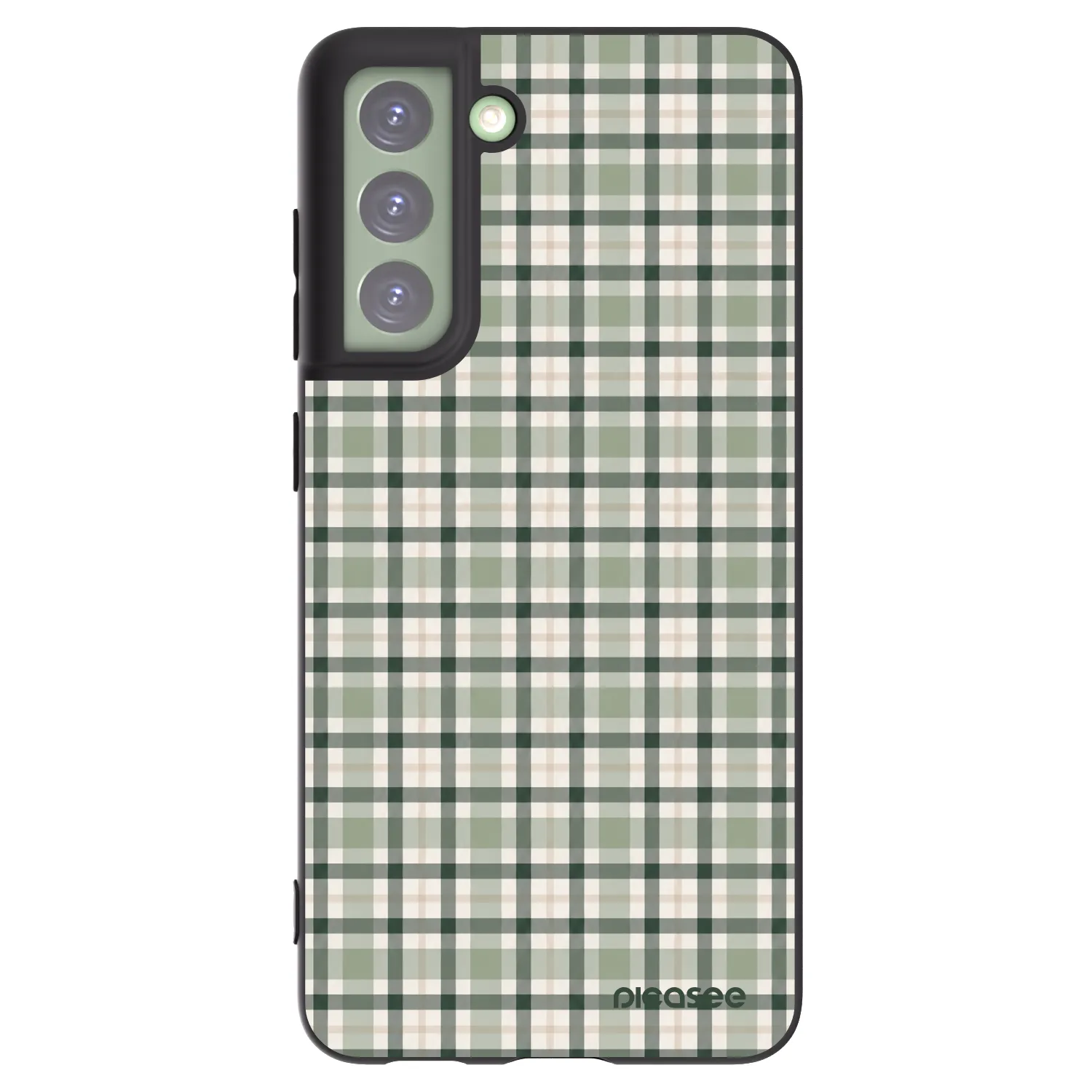 Picasee crna silikonska maskica za Samsung Galaxy S21 FE 5G - Sage Tartan