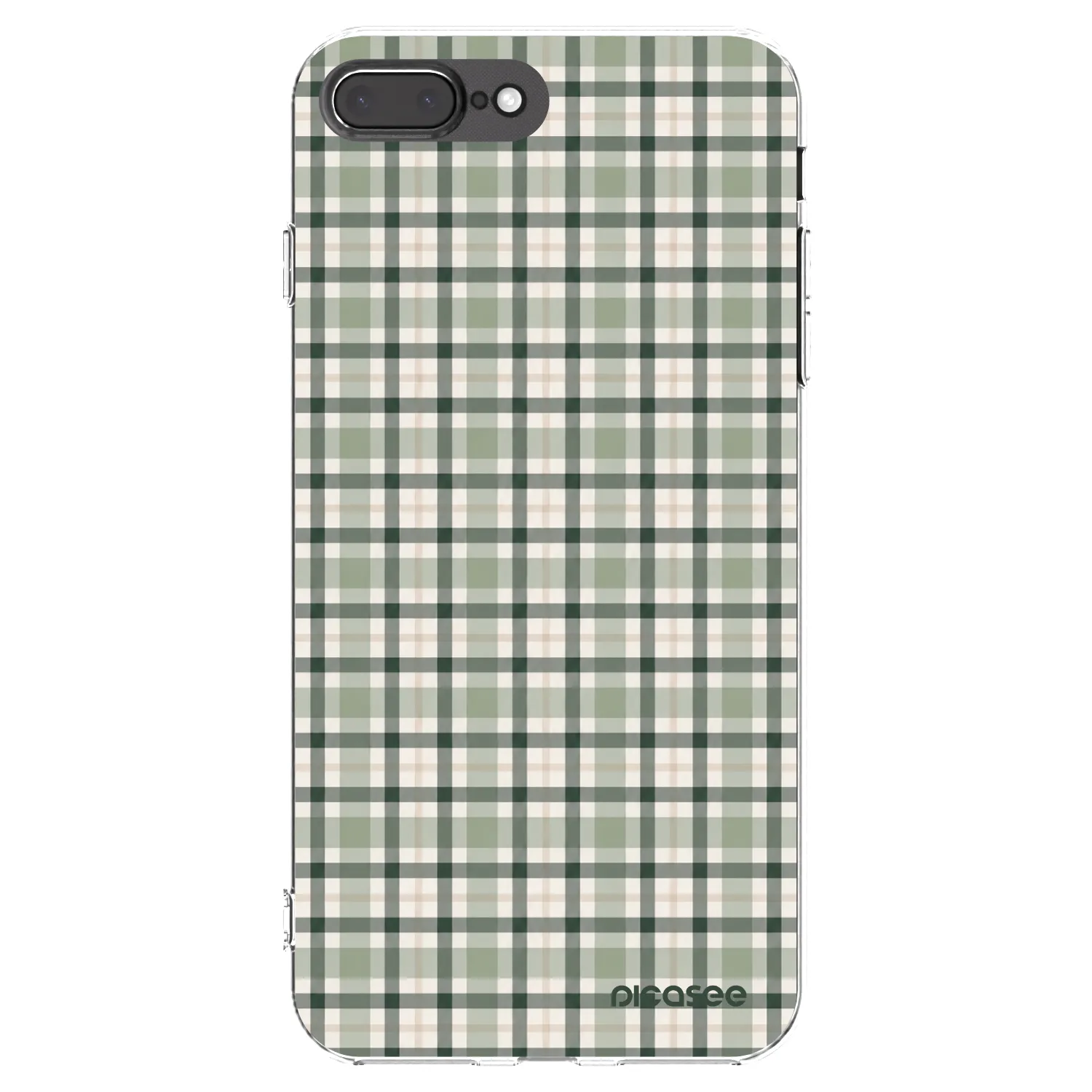 Picasee silikonska prozirna maskica za Apple iPhone 7 Plus - Sage Tartan