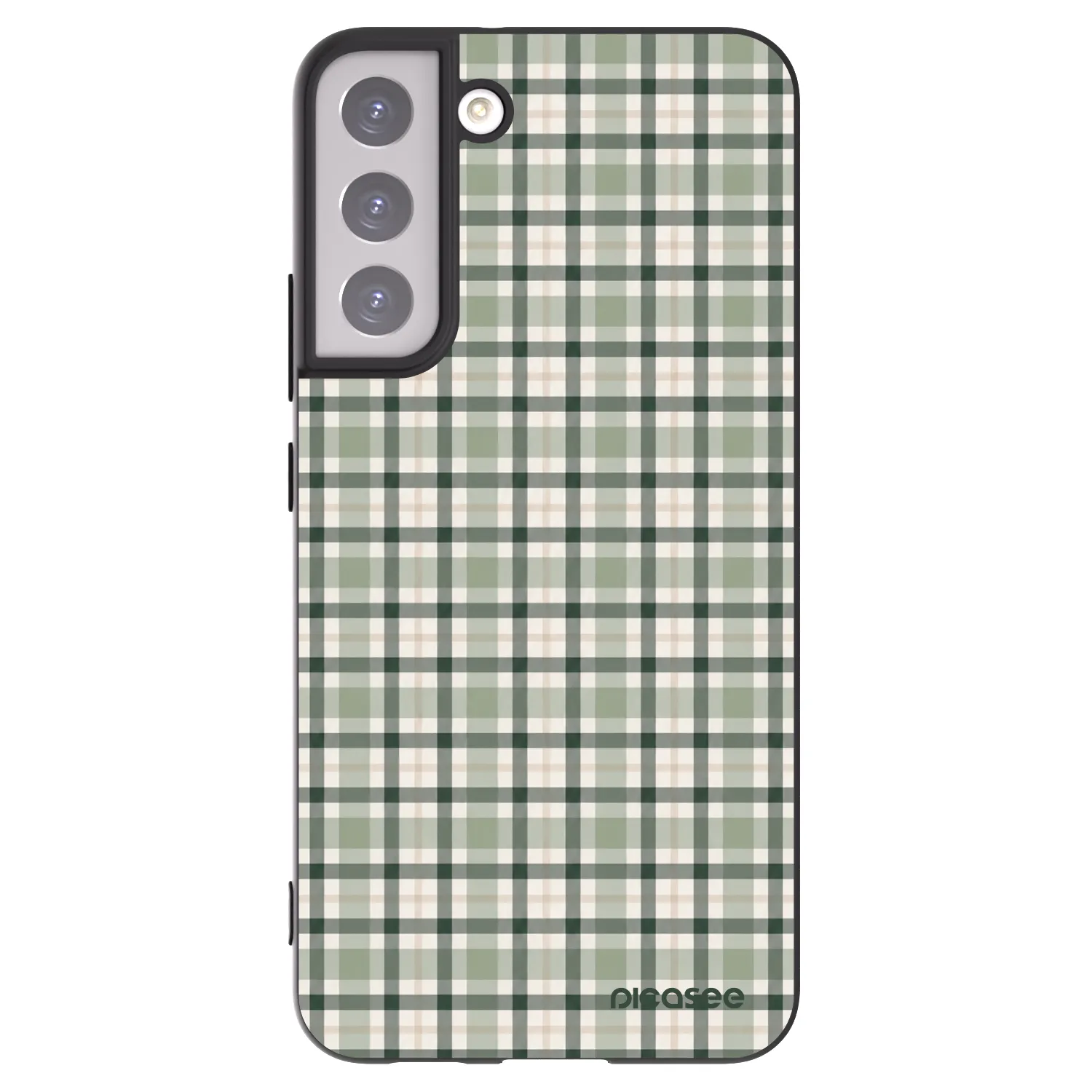 Picasee crna silikonska maskica za Samsung Galaxy S22+ 5G - Sage Tartan