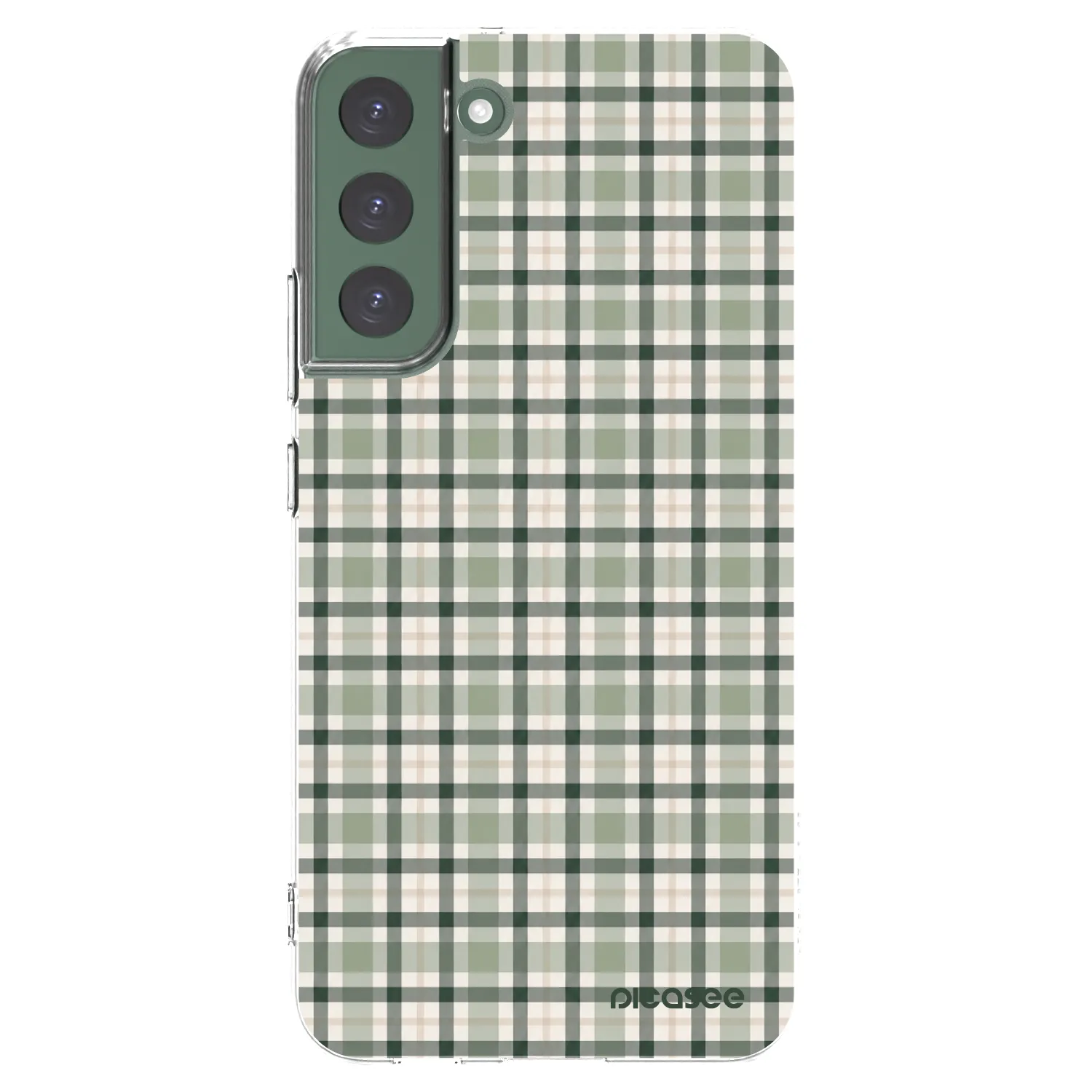 Picasee silikonska prozirna maskica za Samsung Galaxy S22+ 5G - Sage Tartan