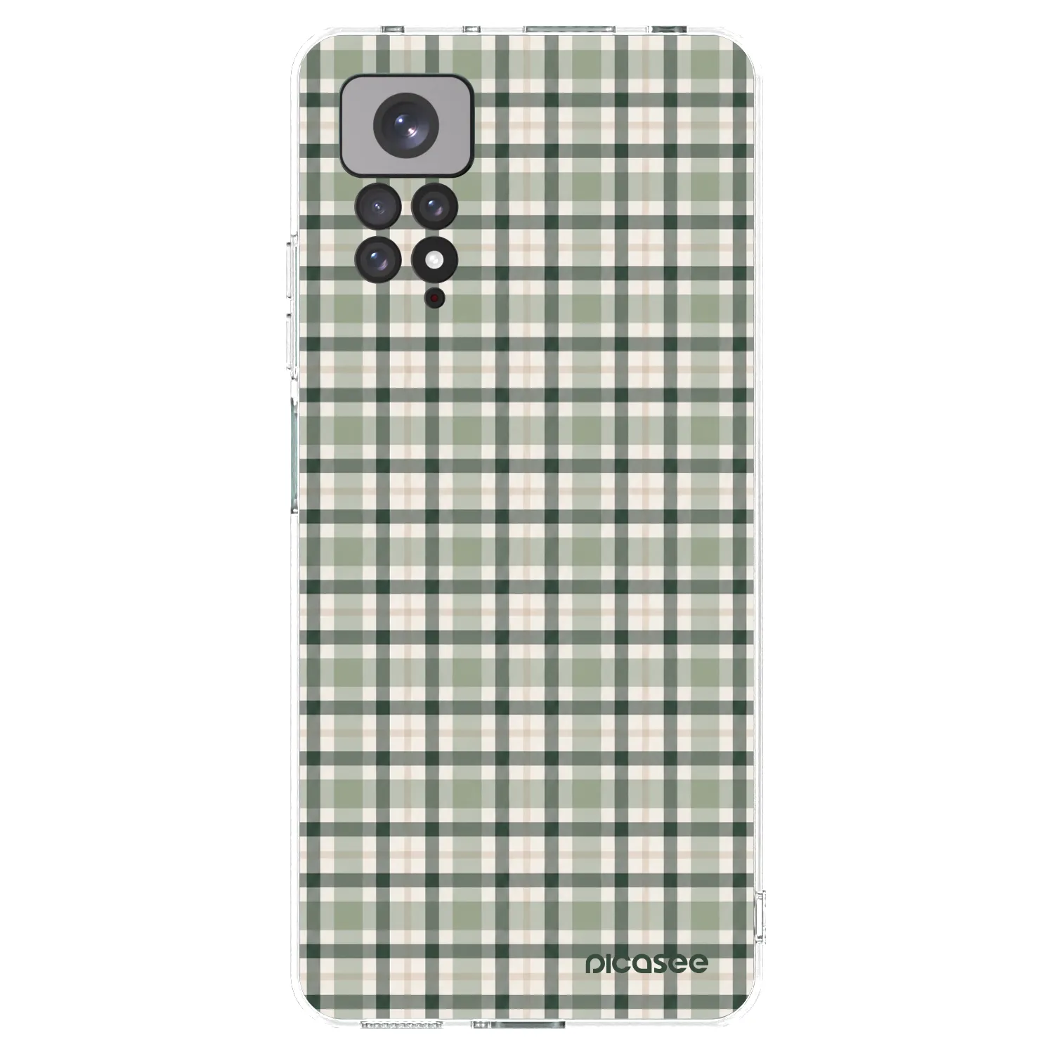 Picasee silikonska prozirna maskica za Xiaomi Redmi Note 11S 4G - Sage Tartan
