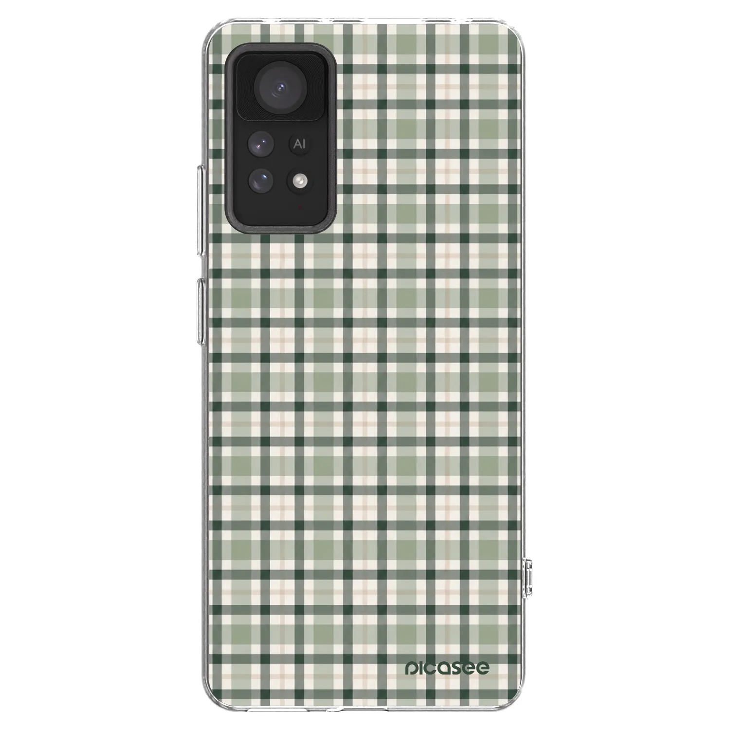 Picasee silikonska prozirna maskica za Xiaomi Redmi Note 11 Pro 5G - Sage Tartan