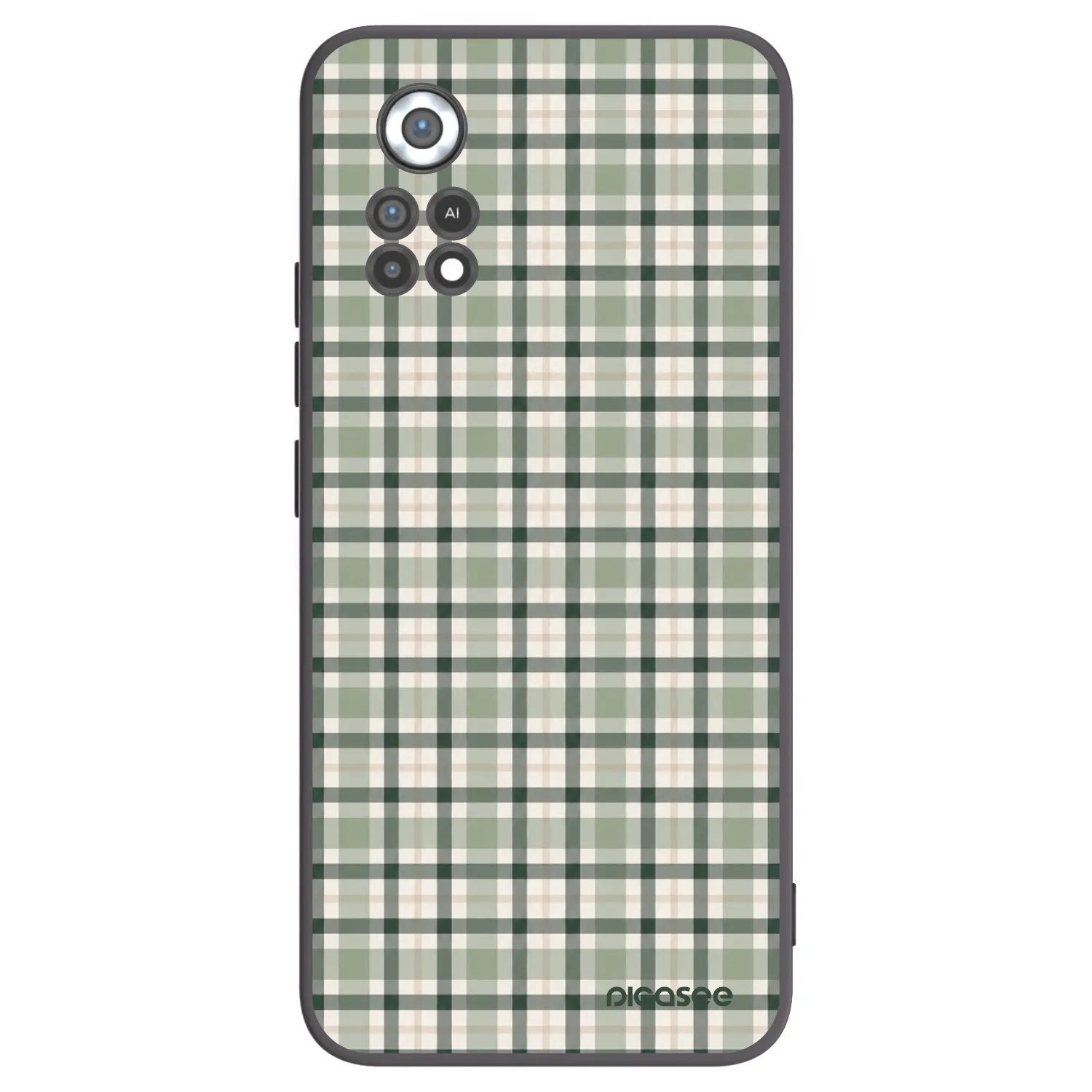 Picasee crna silikonska maskica za Xiaomi Poco X4 Pro 5G - Sage Tartan