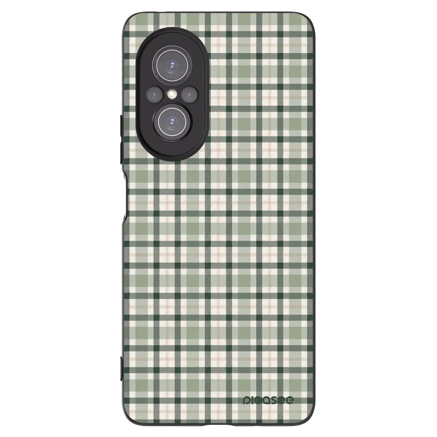 Picasee crna silikonska maskica za Huawei Nova 9 SE - Sage Tartan