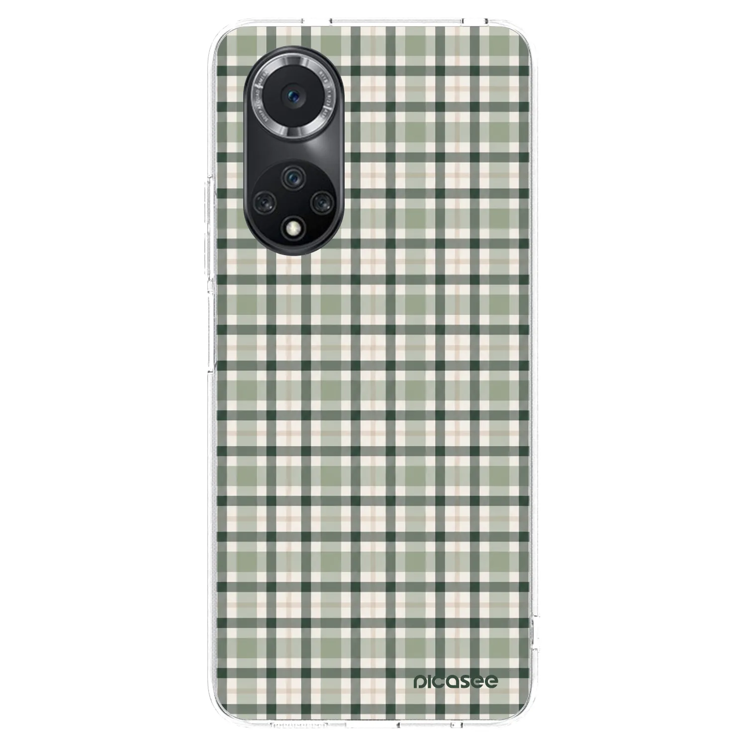 Picasee silikonska prozirna maskica za Huawei Nova 9 SE - Sage Tartan