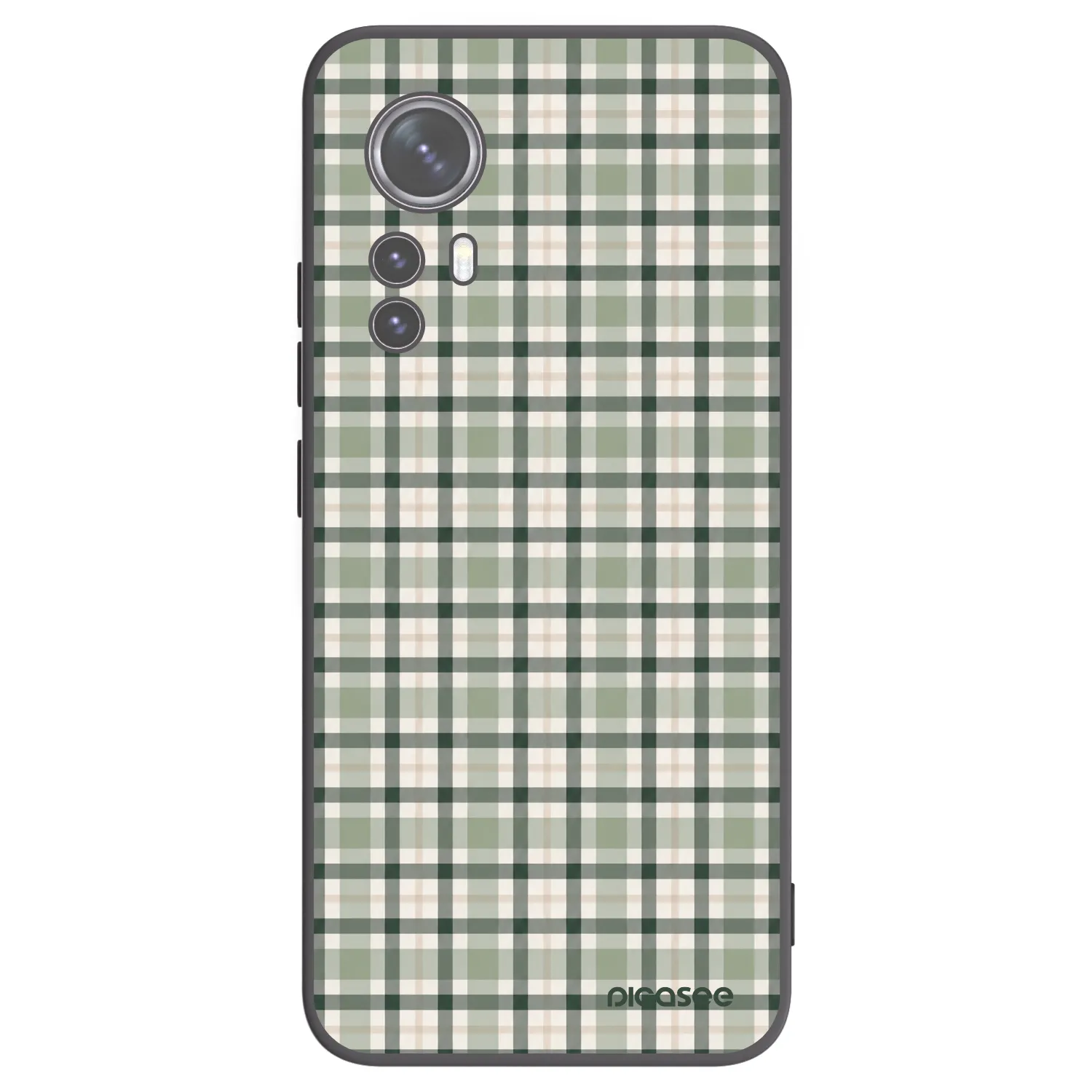 Picasee crna silikonska maskica za Xiaomi 12 - Sage Tartan