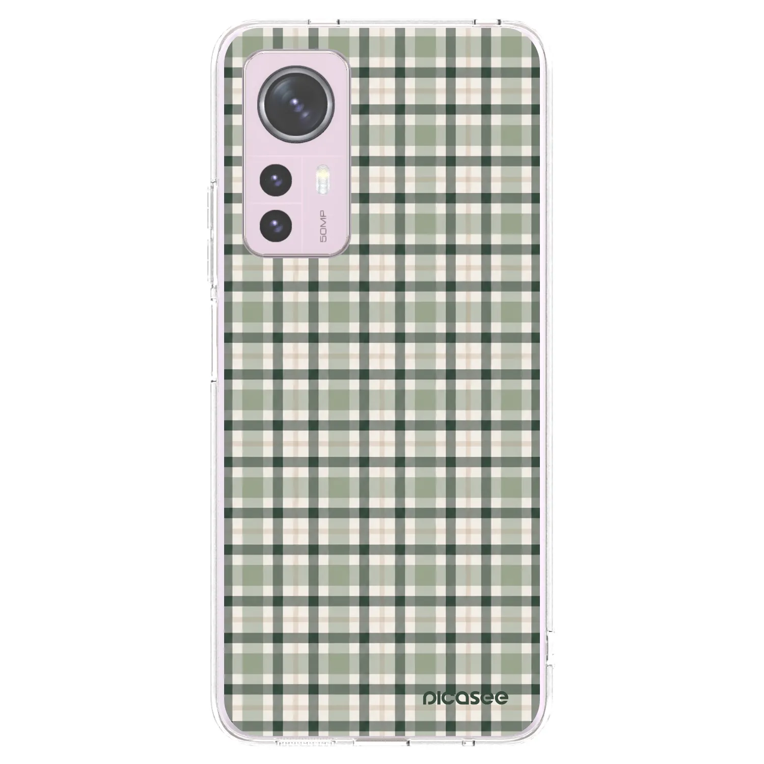 Picasee silikonska prozirna maskica za Xiaomi 12 - Sage Tartan