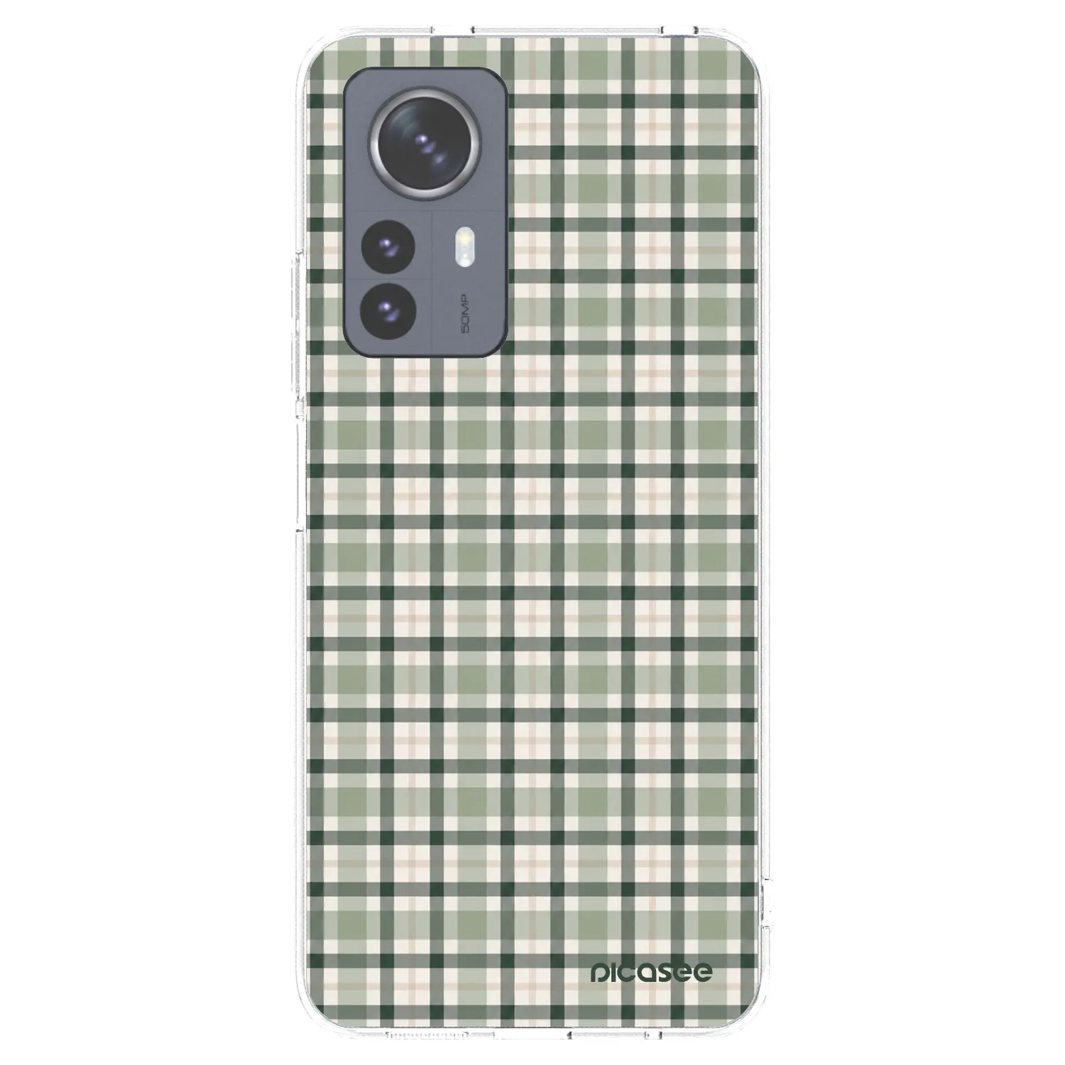 Picasee silikonska prozirna maskica za Xiaomi 12 Pro - Sage Tartan