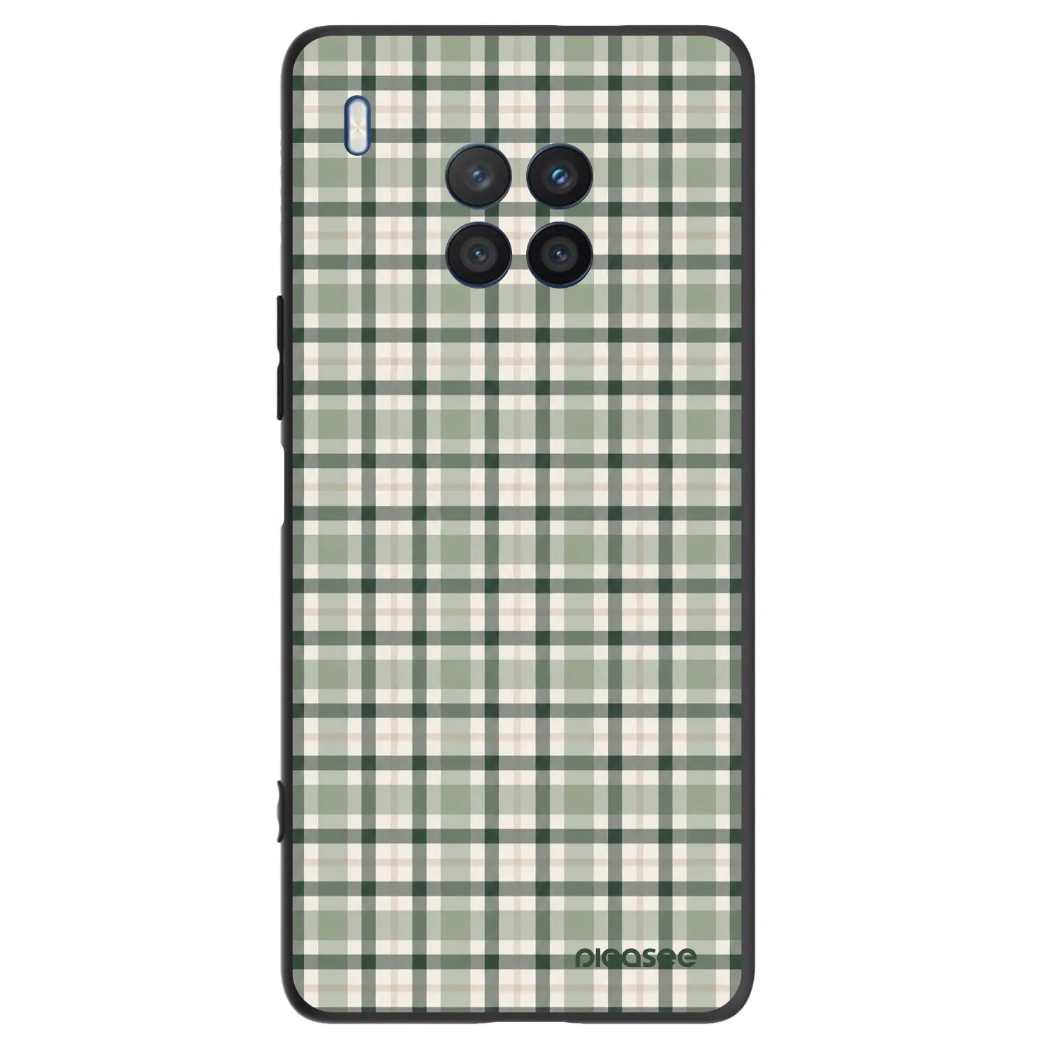 Picasee crna silikonska maskica za Honor 50 Lite - Sage Tartan