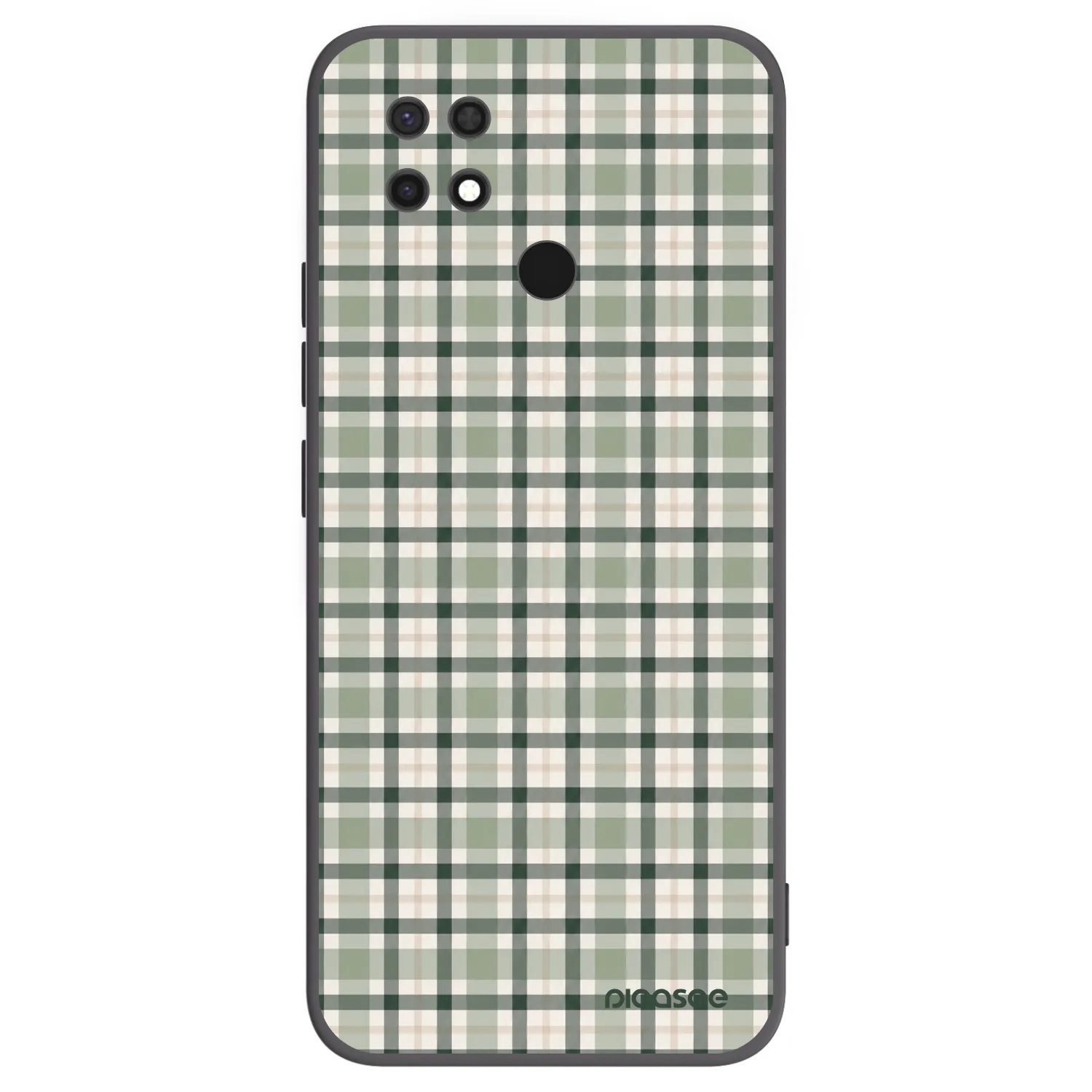 Picasee crna silikonska maskica za Xiaomi Redmi 10C - Sage Tartan