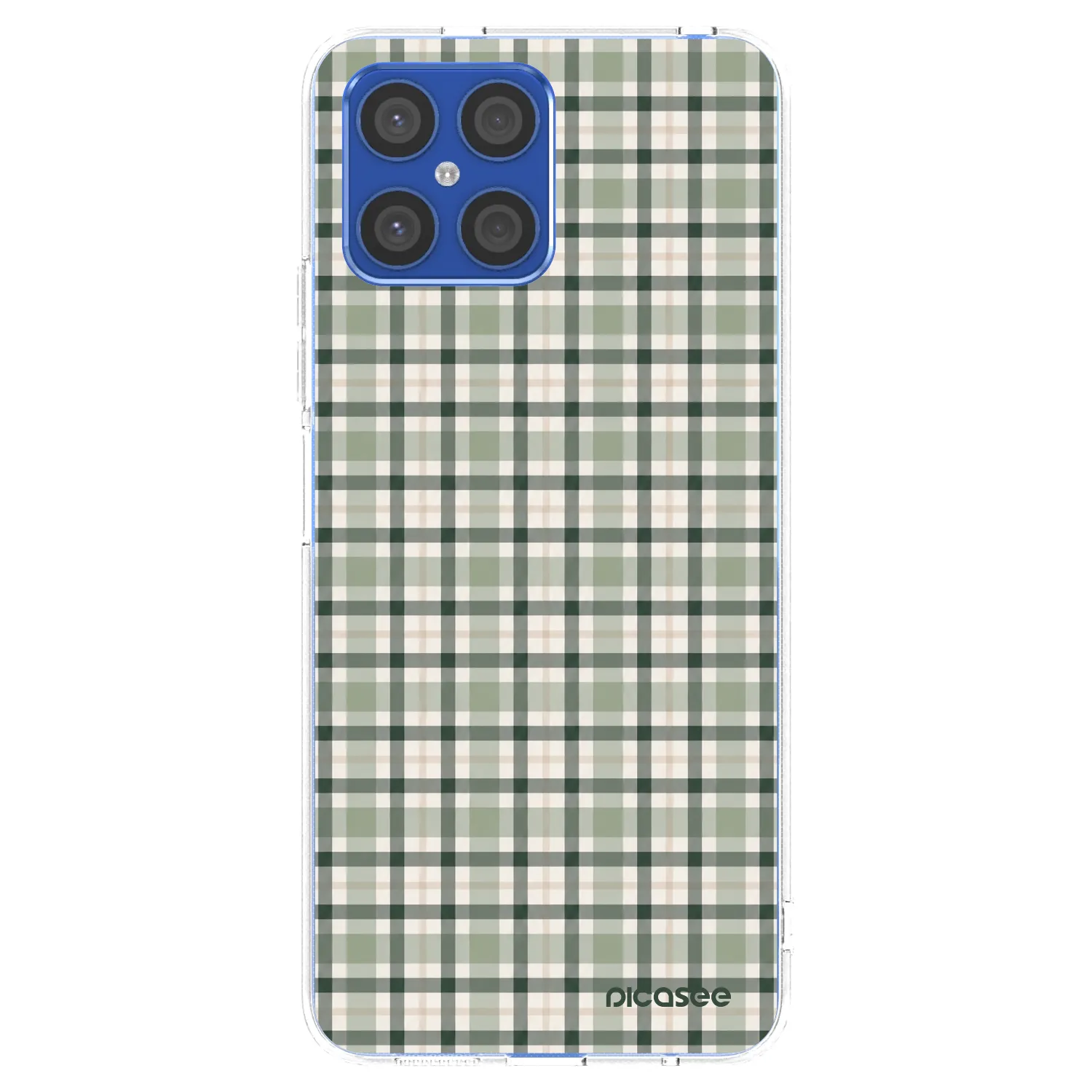 Picasee silikonska prozirna maskica za Honor X8 4G - Sage Tartan