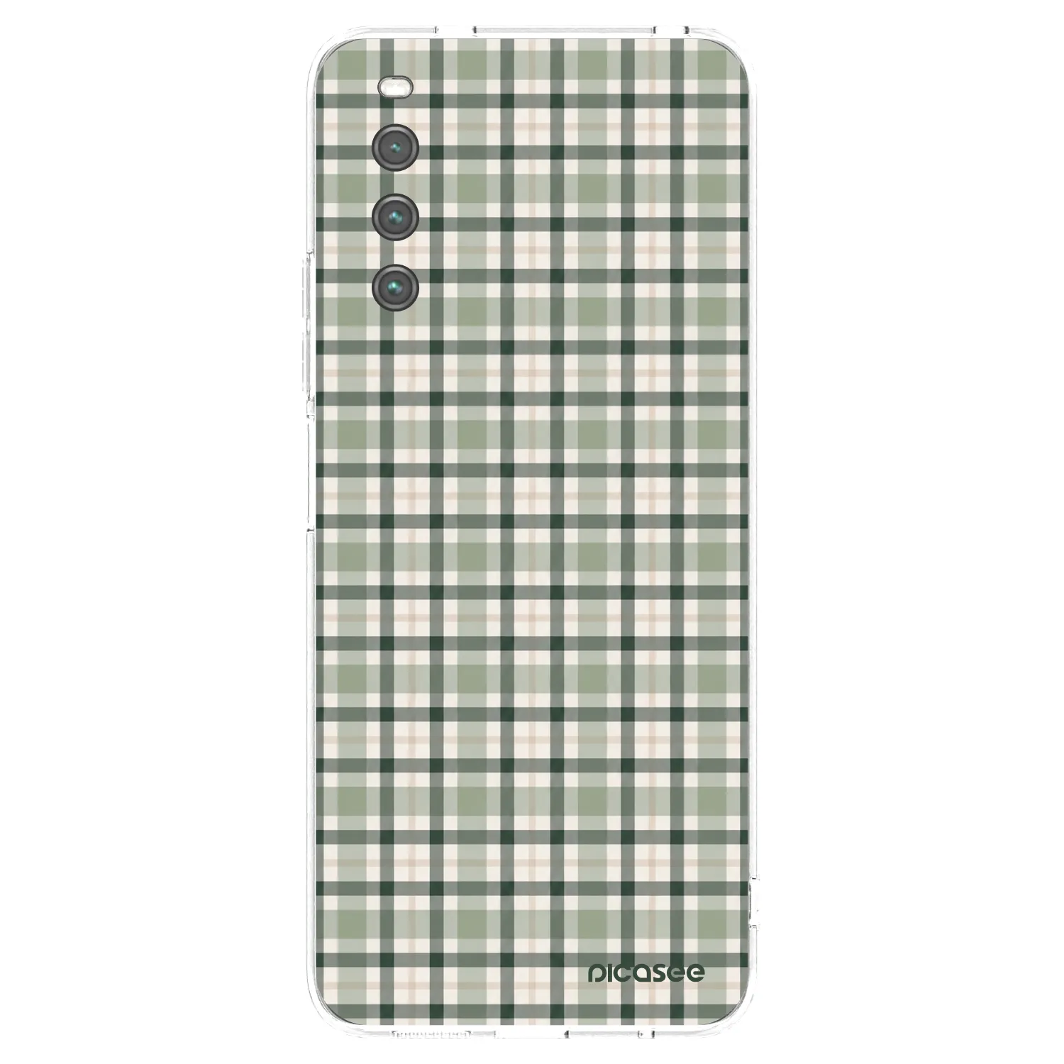 Picasee silikonska prozirna maskica za Sony Xperia 10 IV 5G - Sage Tartan