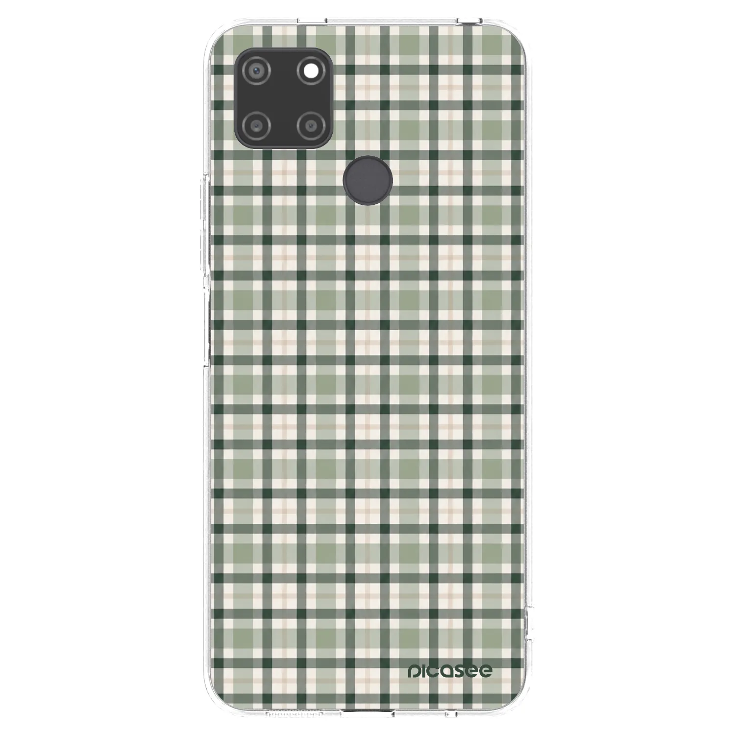 Picasee silikonska prozirna maskica za Realme C21Y - Sage Tartan