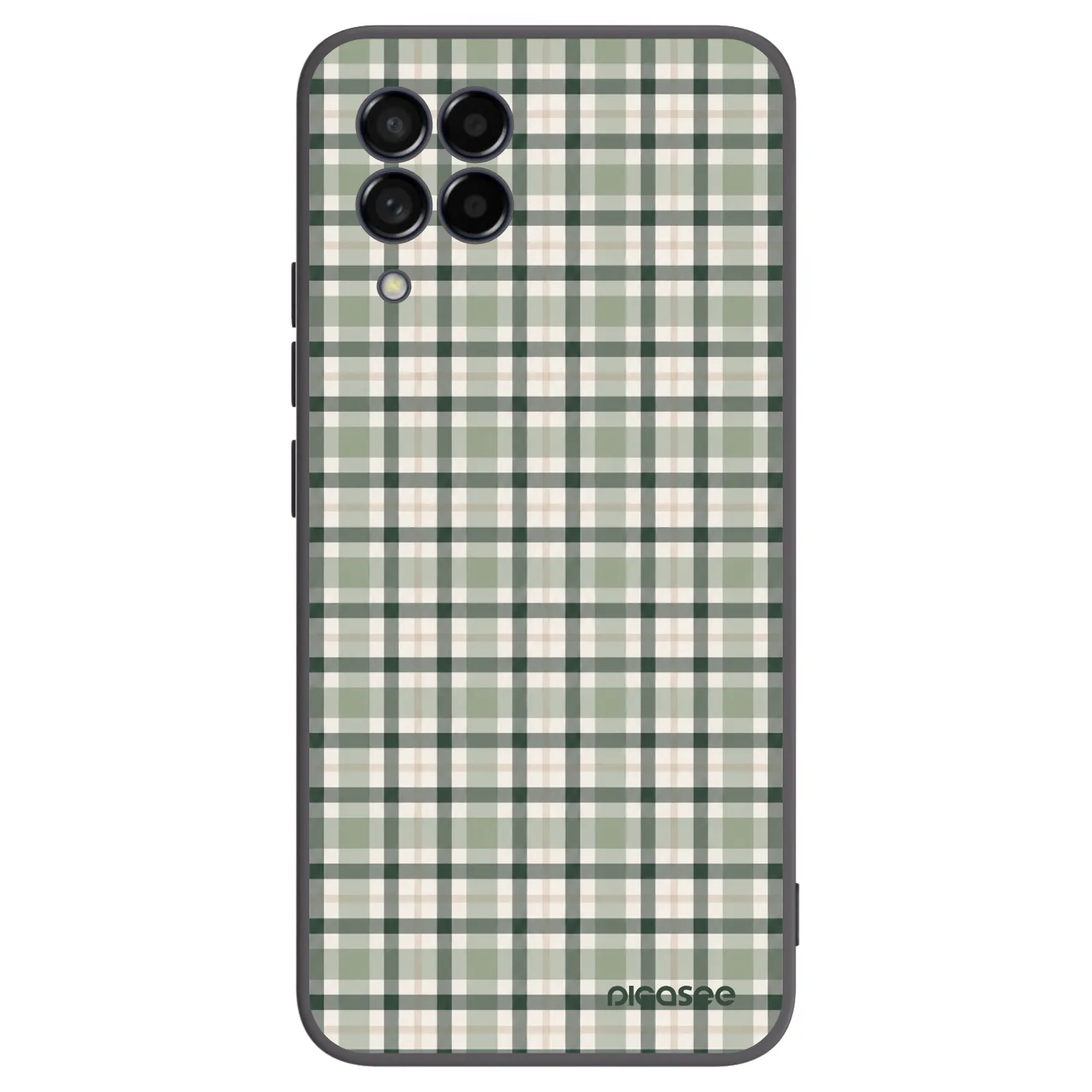 Picasee crna silikonska maskica za Samsung Galaxy M53 5G - Sage Tartan