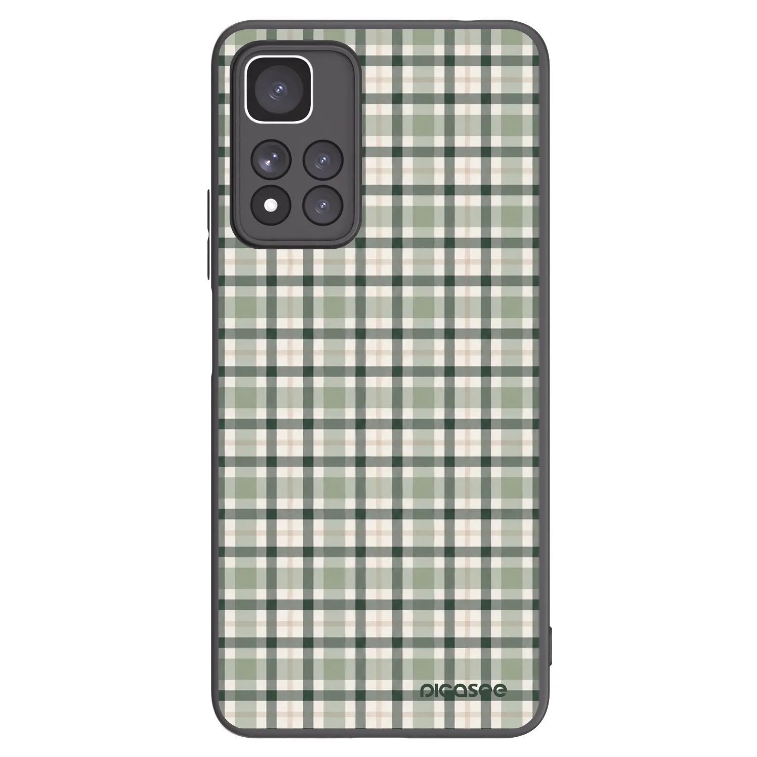 Picasee crna silikonska maskica za Xiaomi Redmi Note 11 Pro+ 5G - Sage Tartan