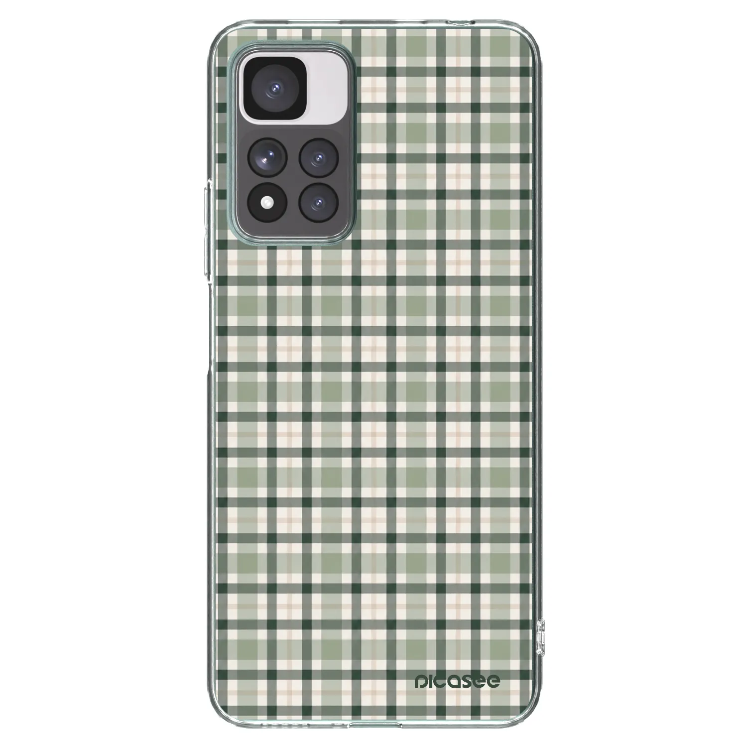 Picasee silikonska prozirna maskica za Xiaomi Redmi Note 11 Pro+ 5G - Sage Tartan