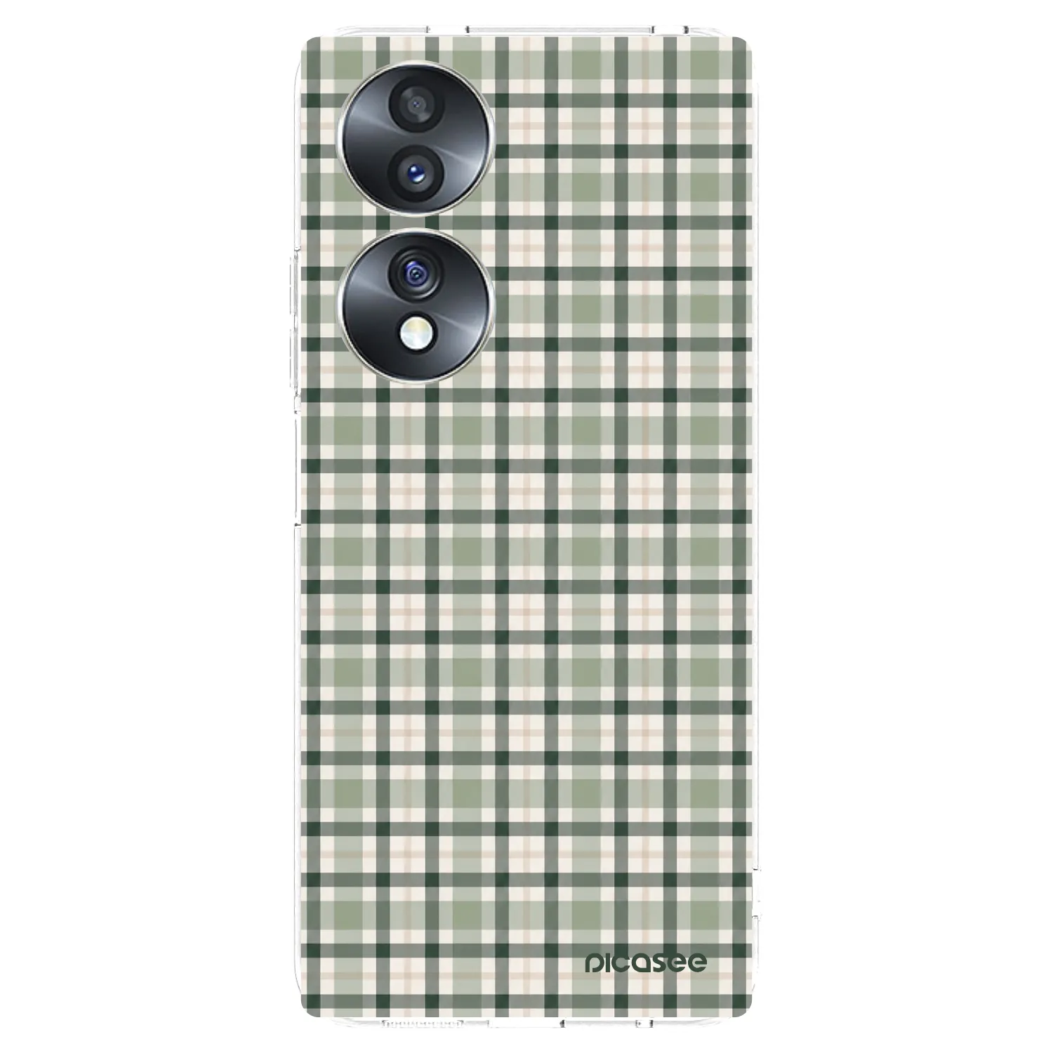 Picasee silikonska prozirna maskica za Honor 70 - Sage Tartan