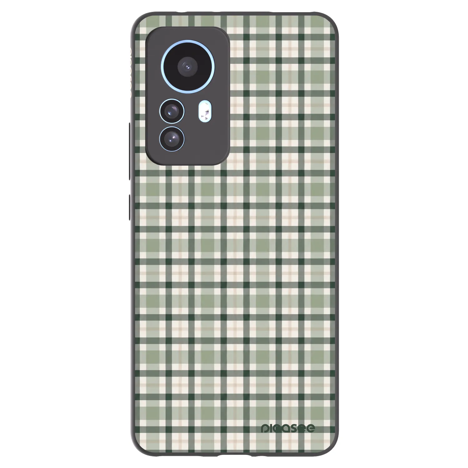 Picasee crna silikonska maskica za Xiaomi 12T - Sage Tartan