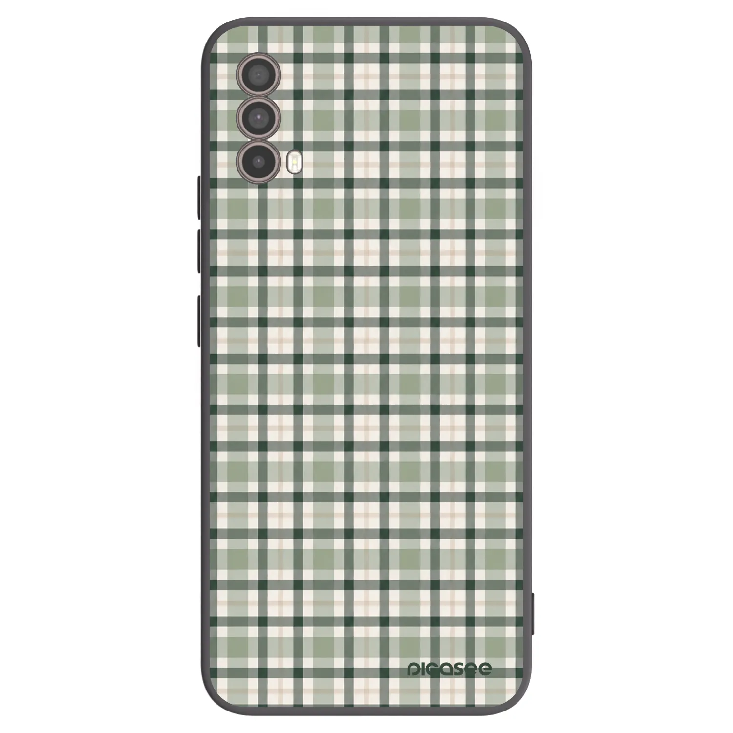 Picasee crna silikonska maskica za Motorola Moto E40 - Sage Tartan