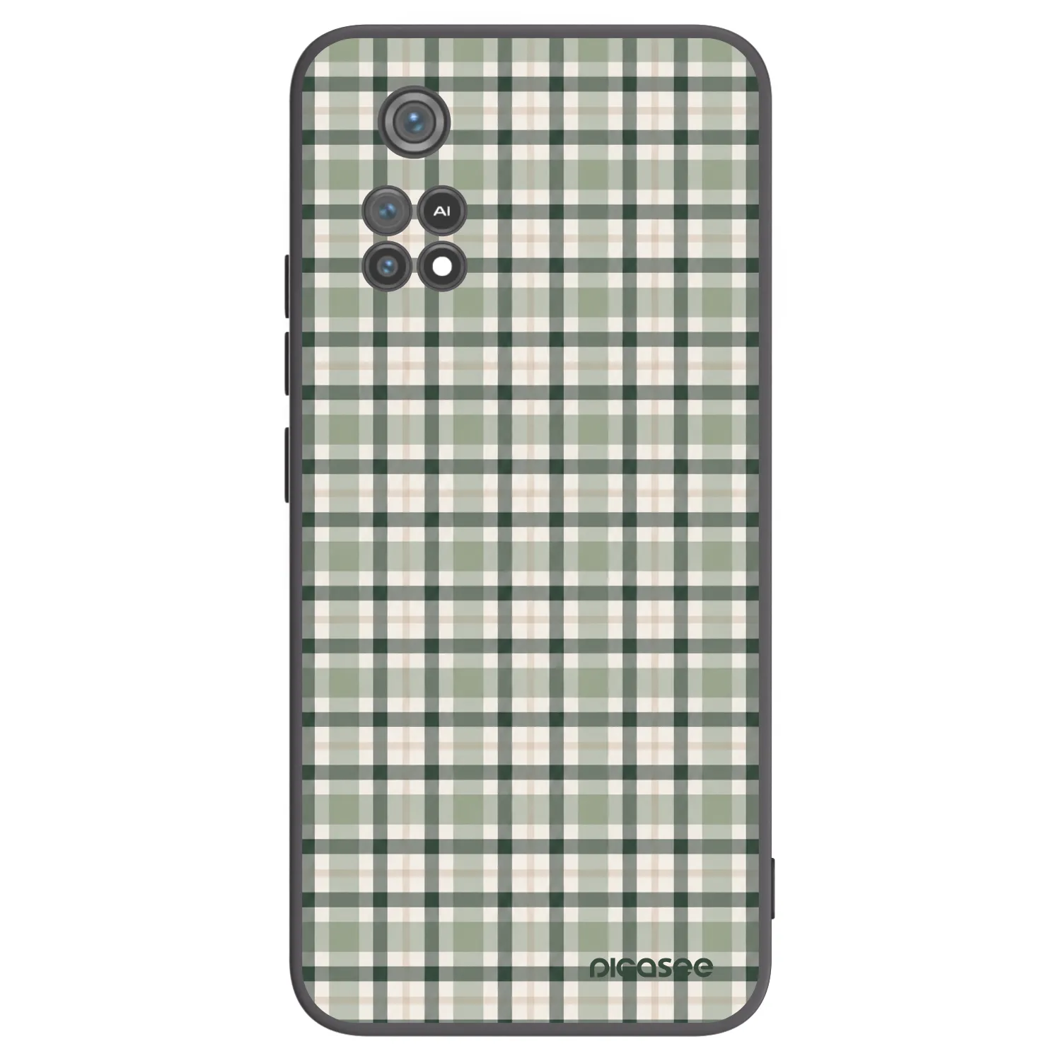 Picasee crna silikonska maskica za Xiaomi Poco M4 Pro - Sage Tartan