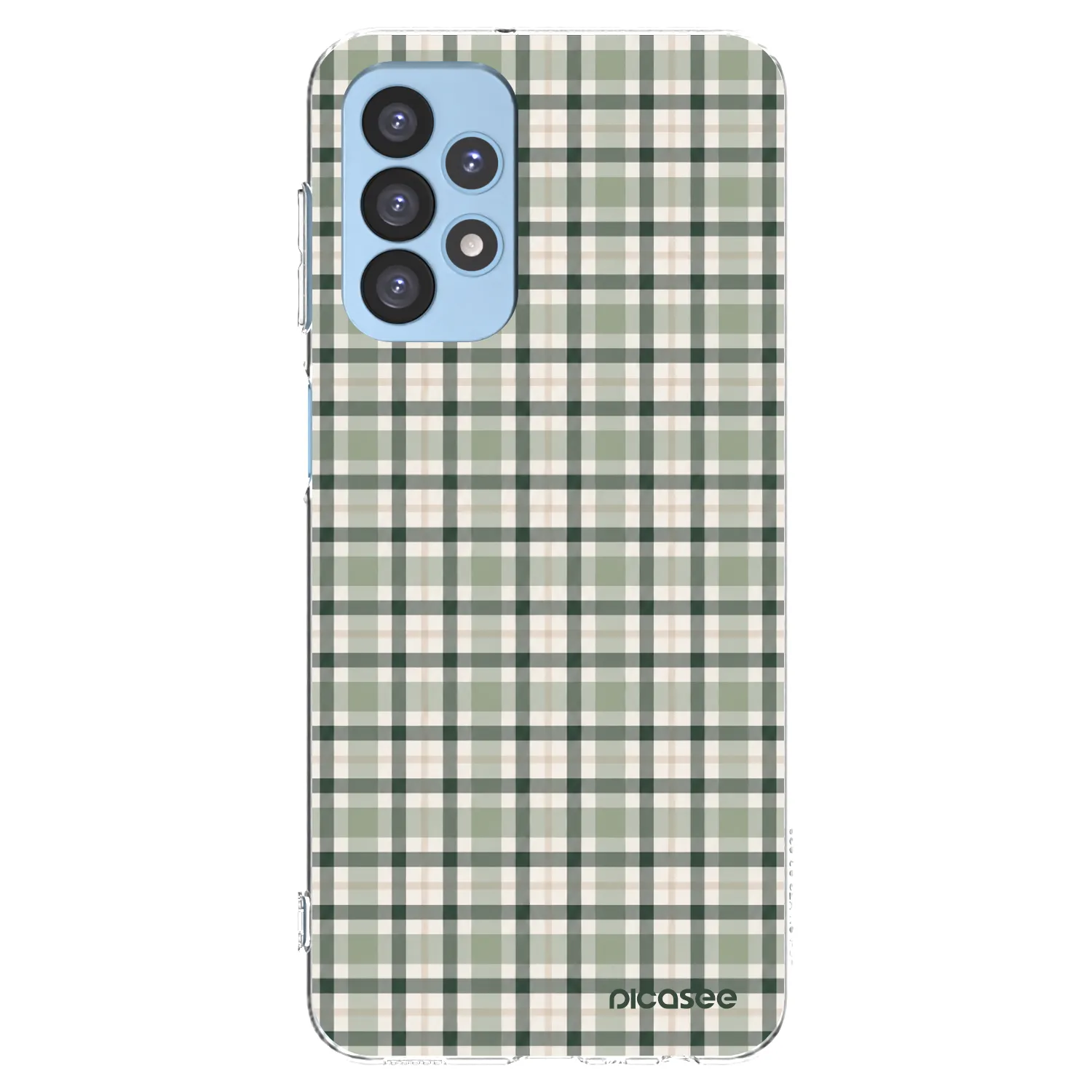 Picasee silikonska prozirna maskica za Samsung Galaxy A23 A235F 4G - Sage Tartan
