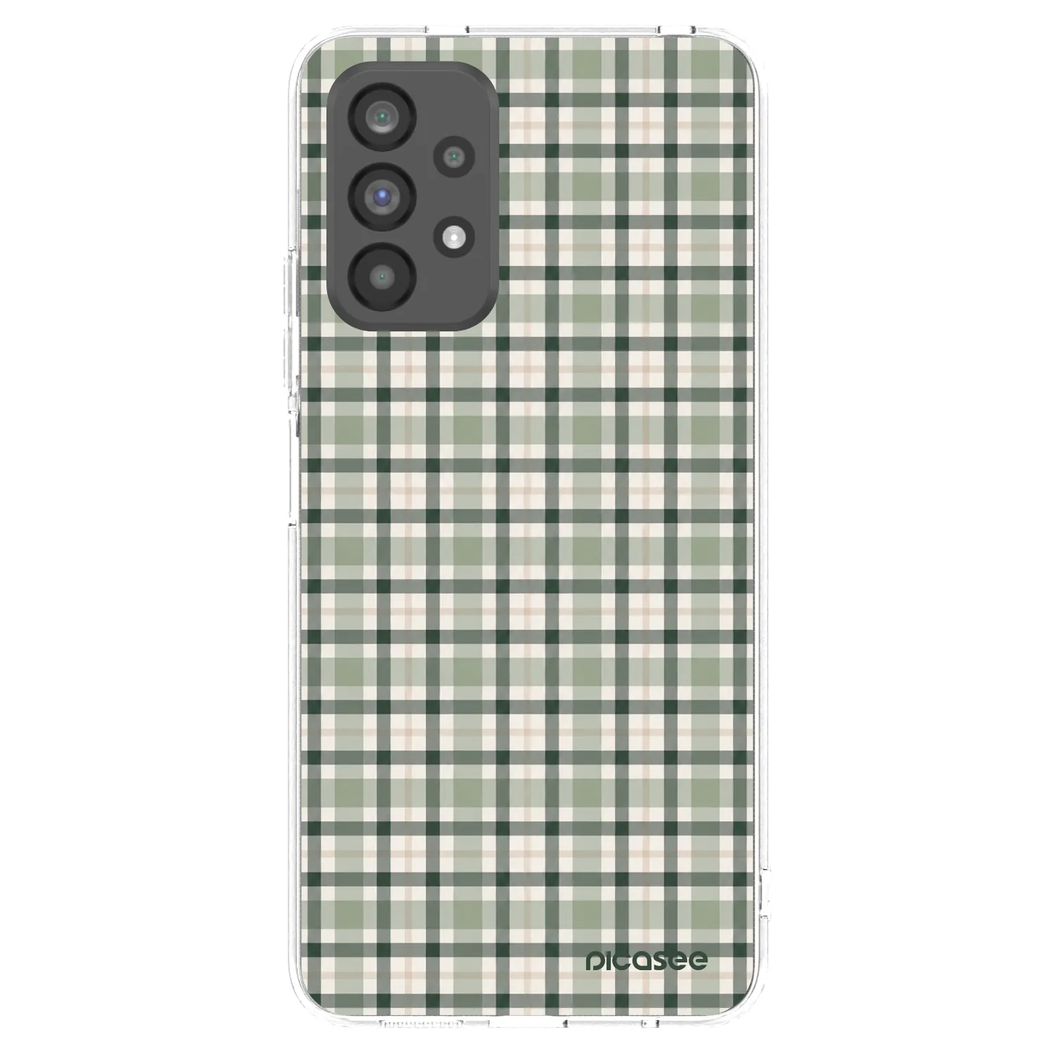 Picasee silikonska prozirna maskica za Samsung Galaxy A73 5G - Sage Tartan