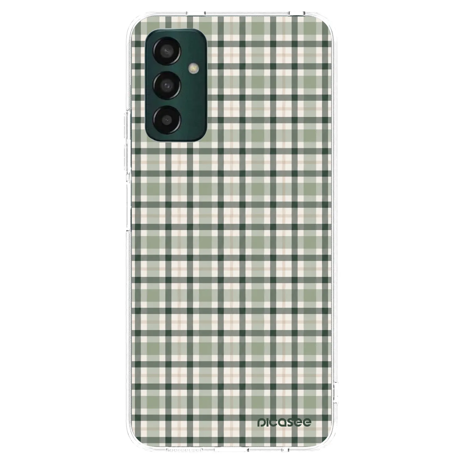 Picasee silikonska prozirna maskica za Samsung Galaxy M23 5G - Sage Tartan