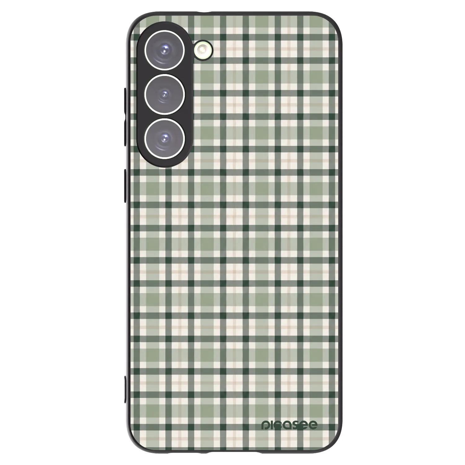 Picasee crna silikonska maskica za Samsung Galaxy S23+ 5G - Sage Tartan