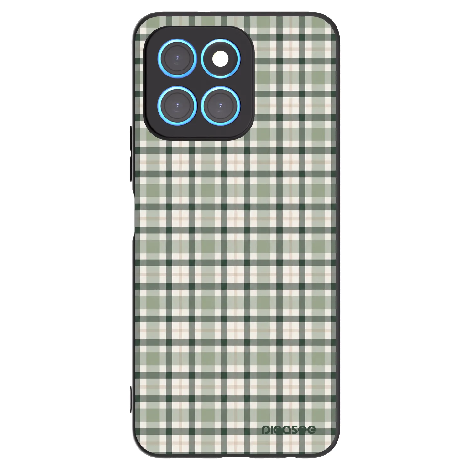 Picasee crna silikonska maskica za Honor X8 5G - Sage Tartan