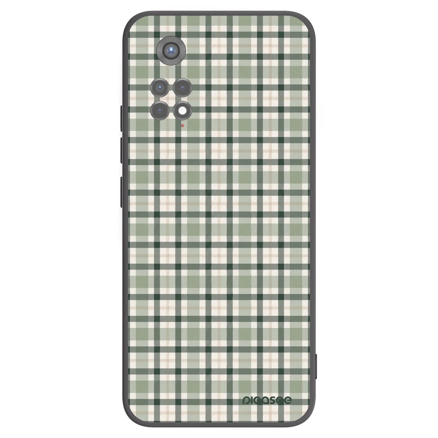 Picasee crna silikonska maskica za Xiaomi Redmi Note 11S 5G - Sage Tartan