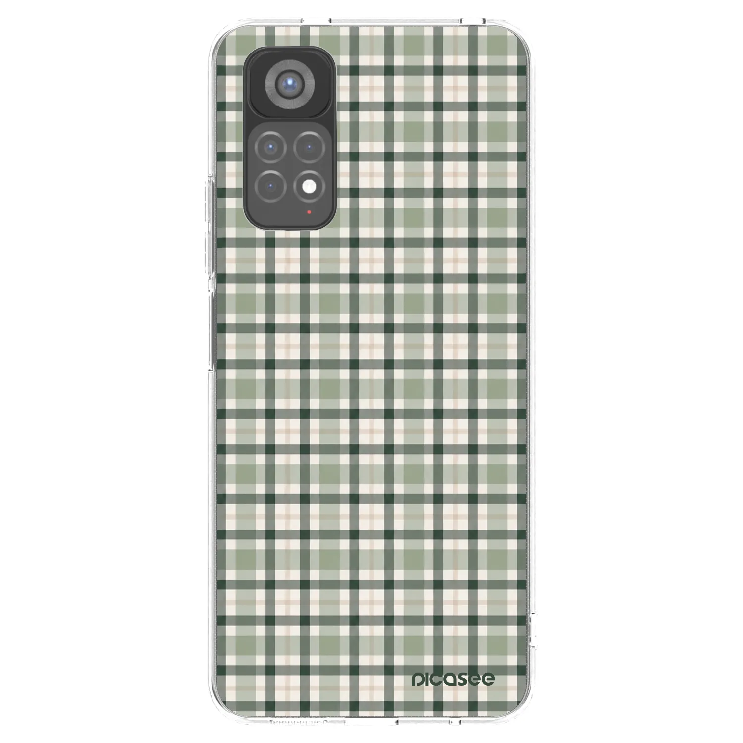 Picasee silikonska prozirna maskica za Xiaomi Redmi Note 11S 5G - Sage Tartan