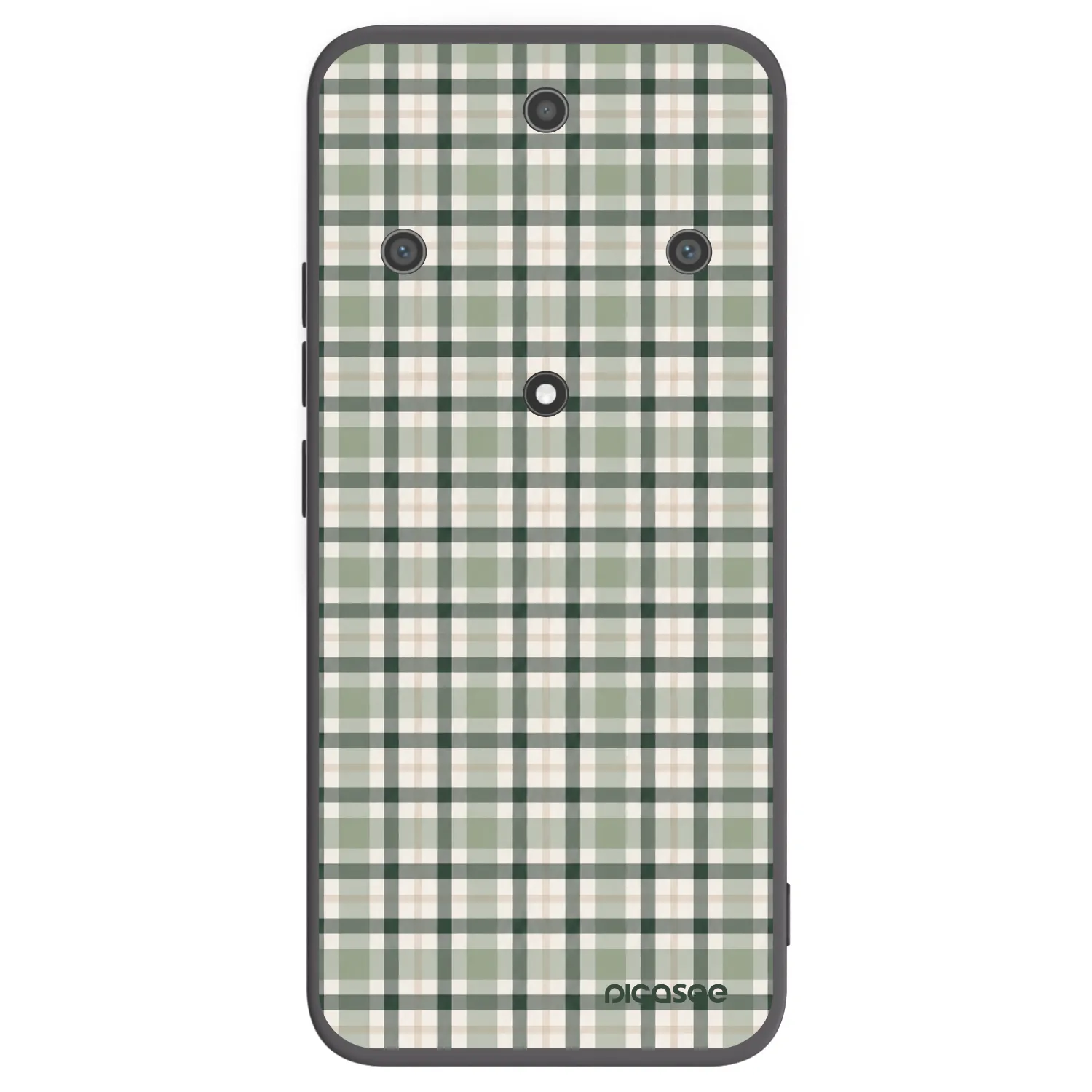 Picasee crna silikonska maskica za Honor Magic5 Lite 5G - Sage Tartan